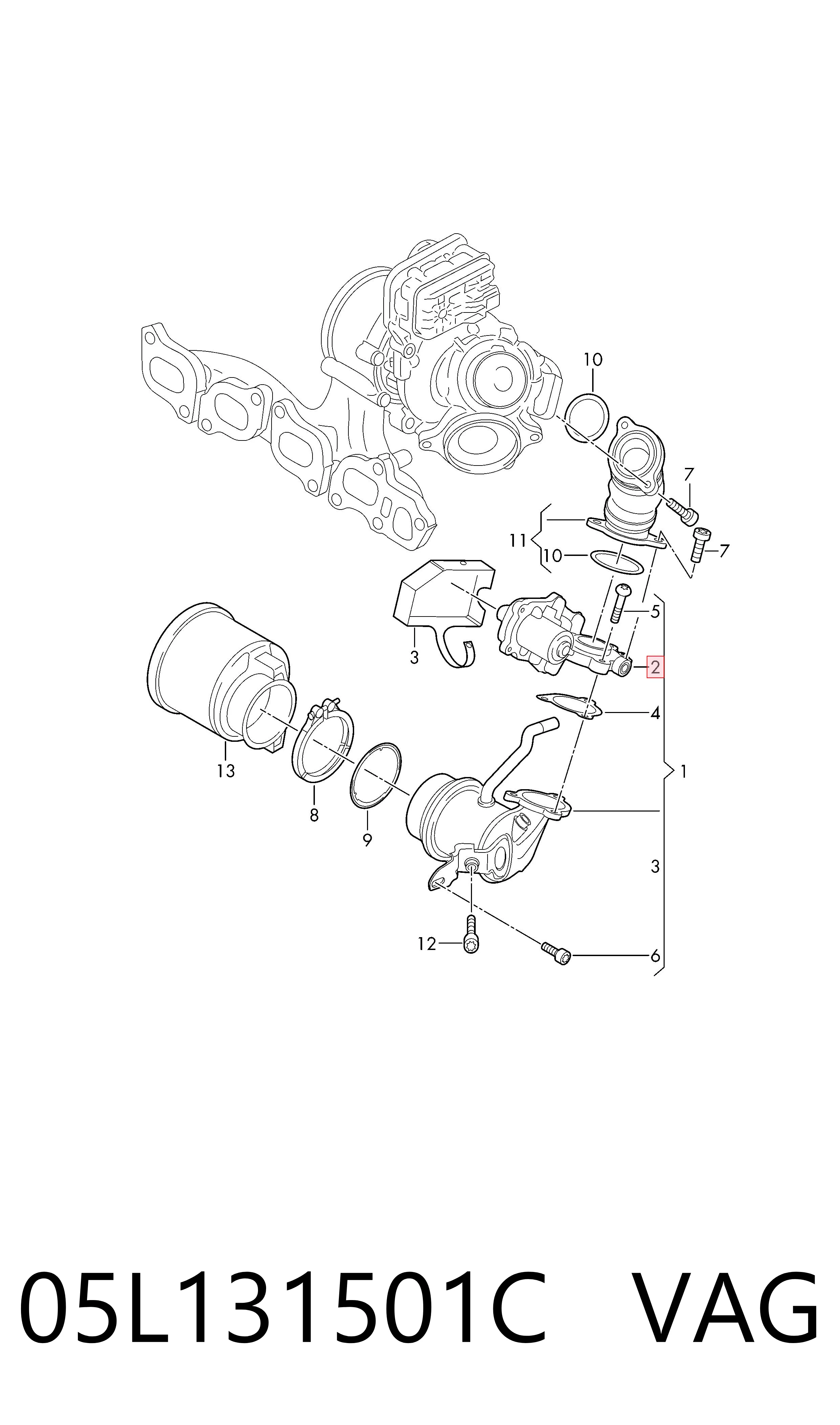 05L131501C VAG Клапан рециркуляции отработавших газов EGR