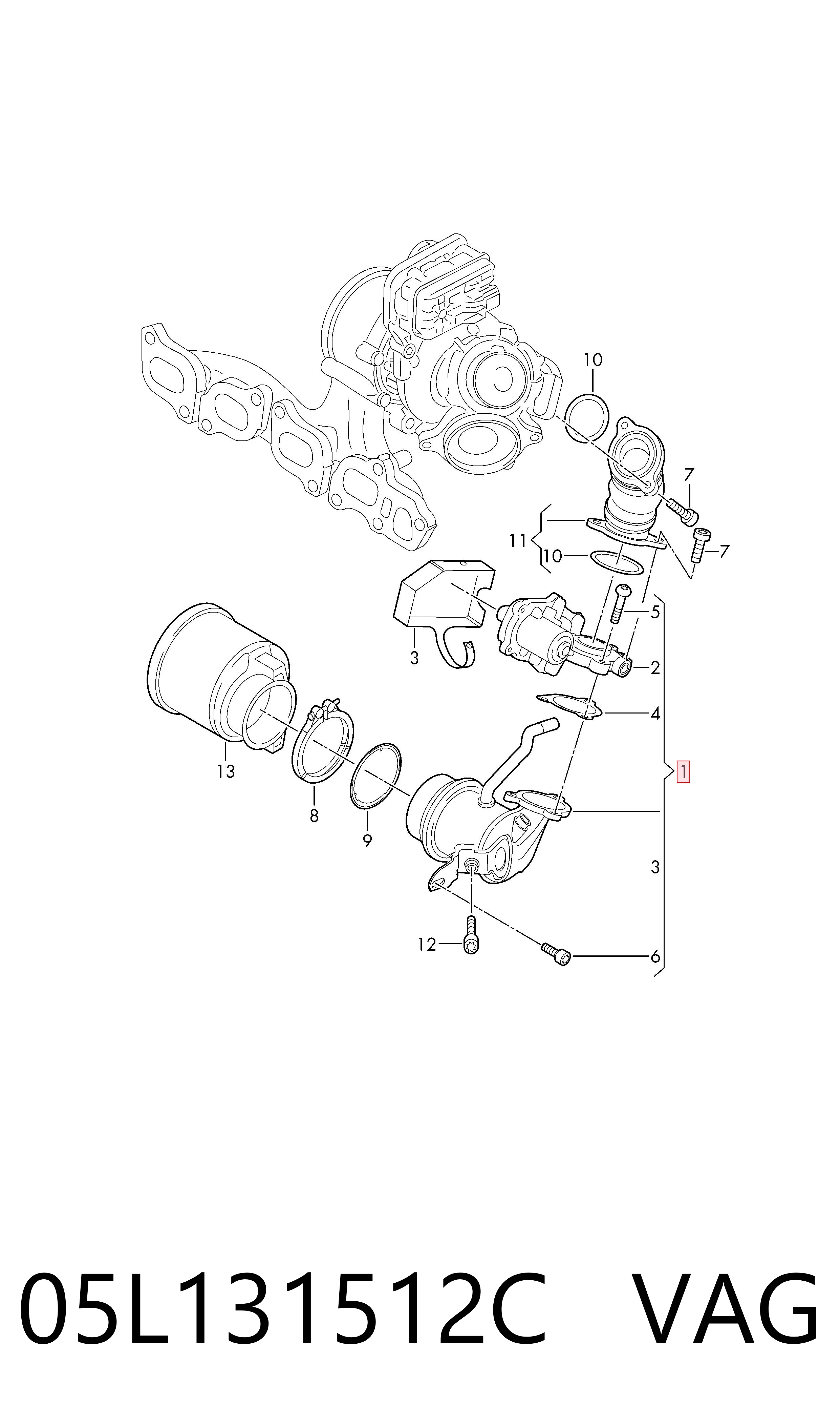 05L131512C VAG Радиатор системы EGR