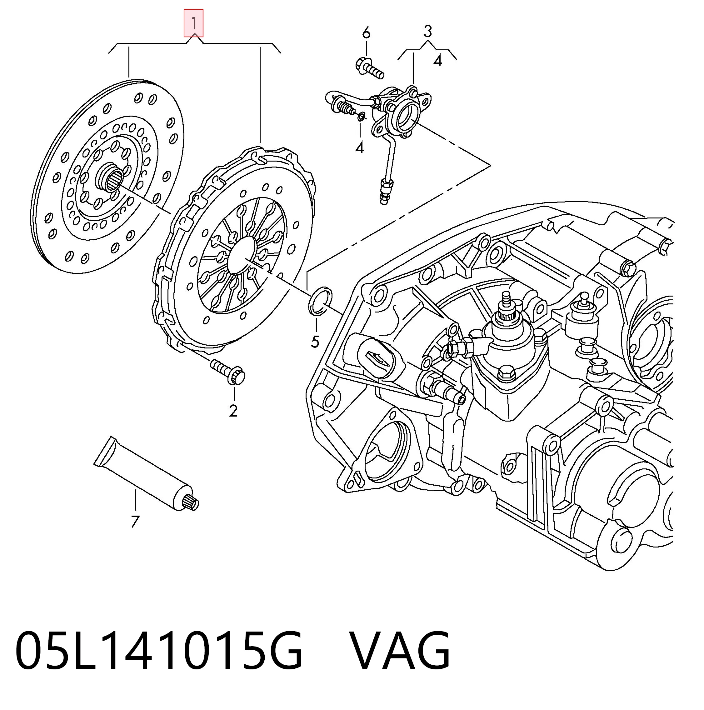05L141015G VAG Сцепление в сборе