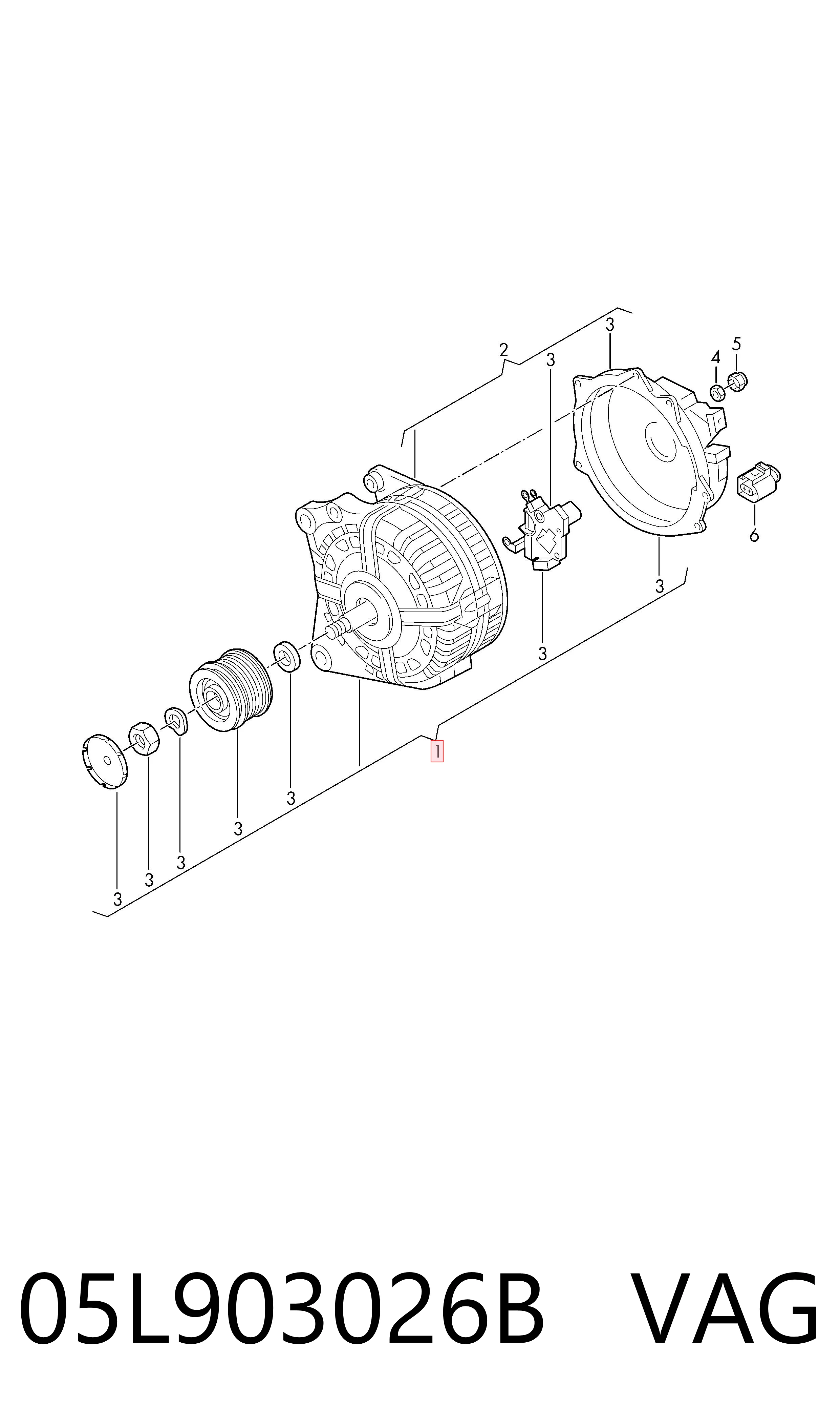 Купить 05L903026B VAG Генератор