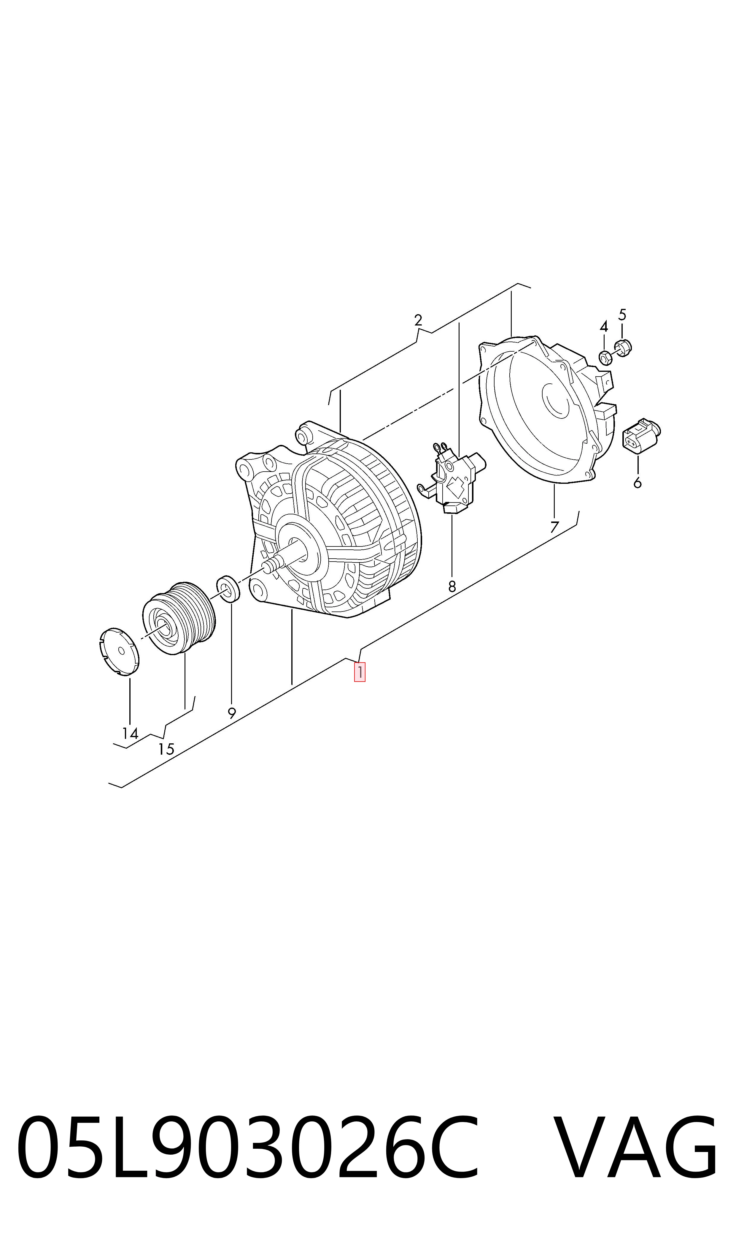 05L903026C VAG Генератор автомобильный