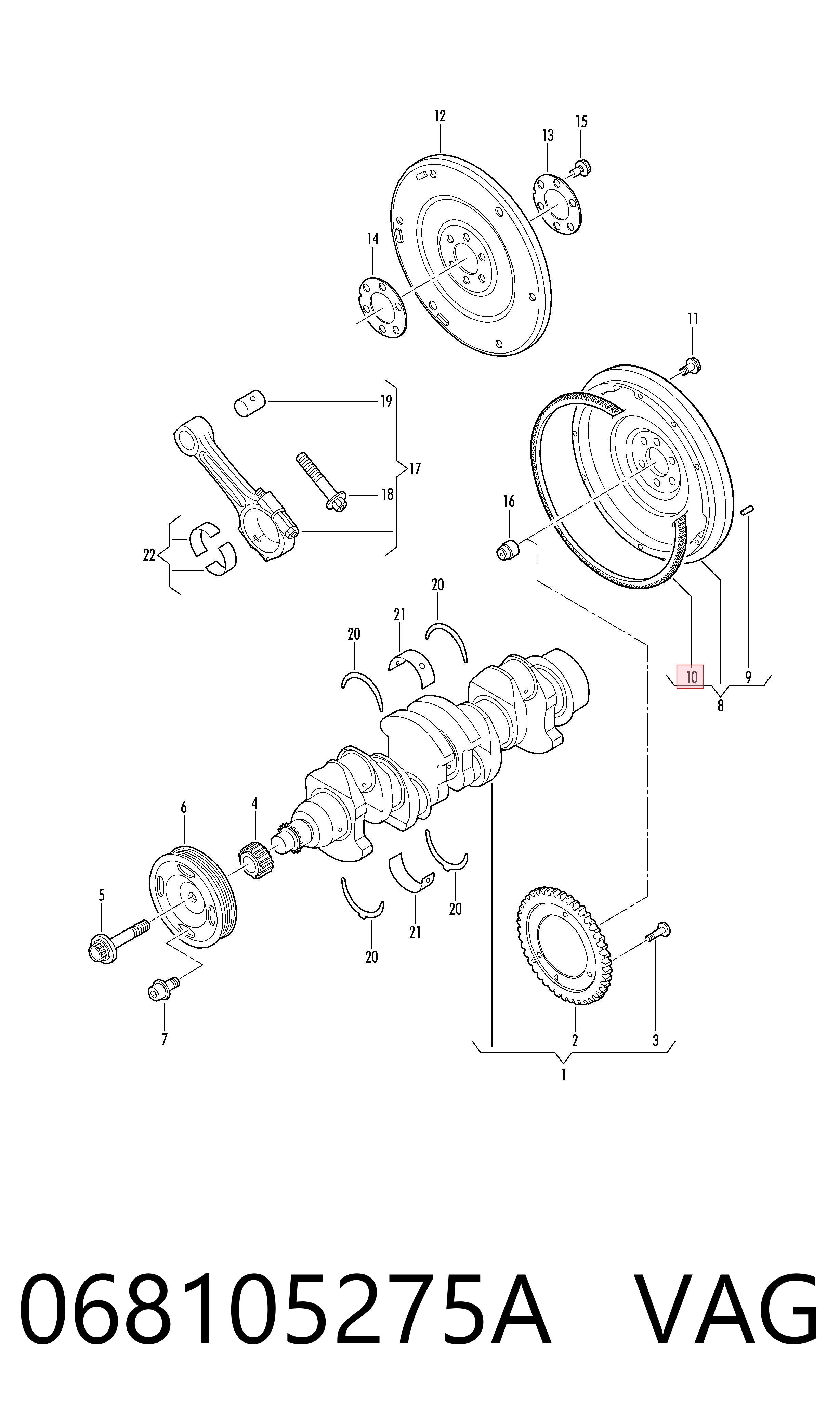 Ободок маховика на Volkswagen Passat B3, B4 3A5, 351, 315