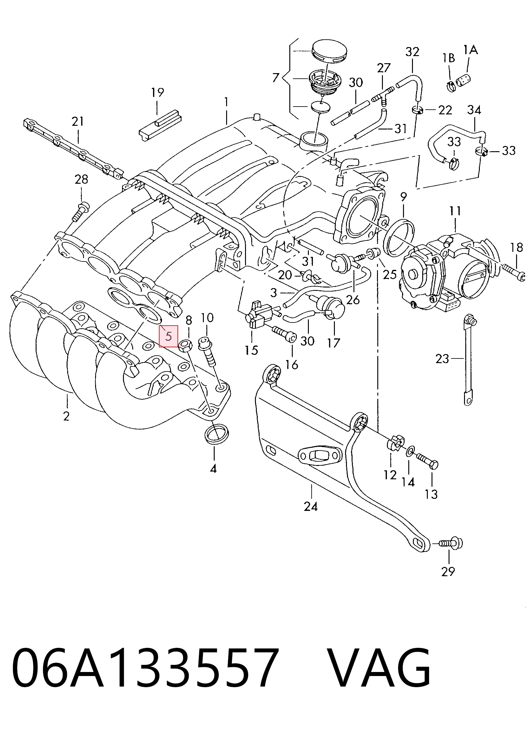  Прокладка впускного коллектора на Seat Toledo II 1M2