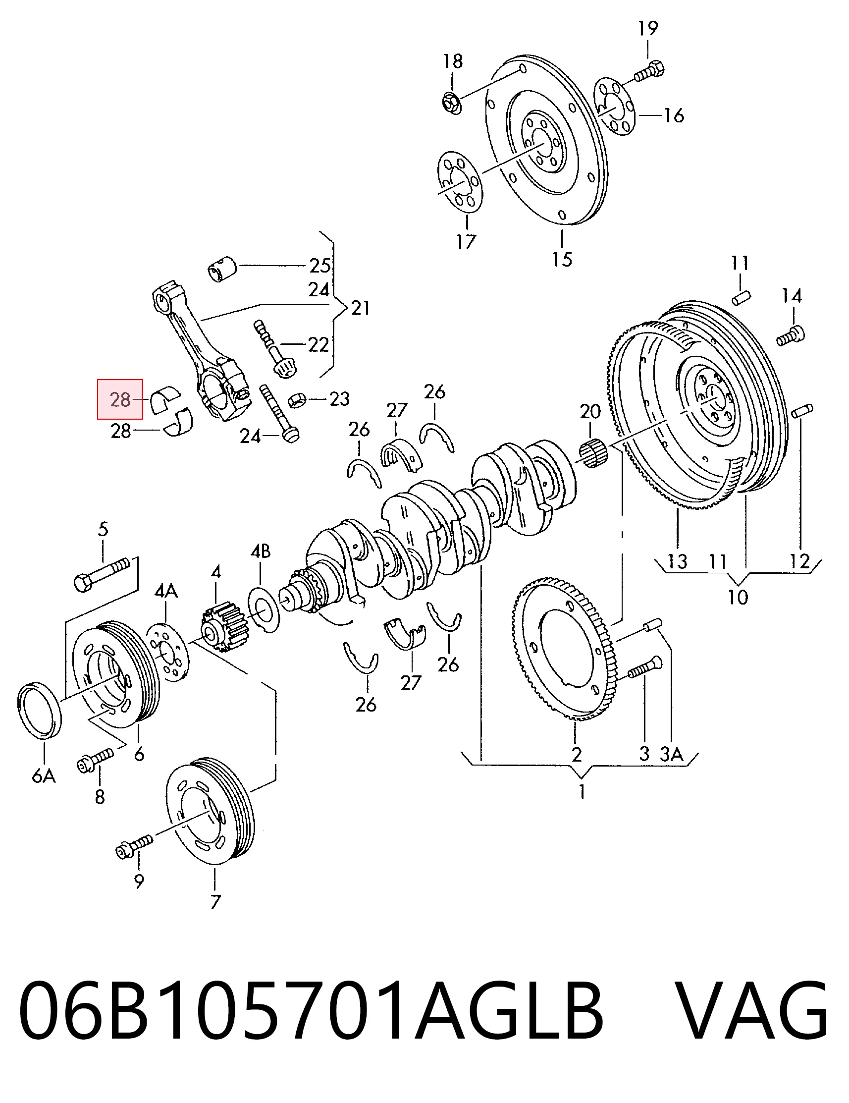 Комплект подшипников скольжения на Seat Toledo III 5P2