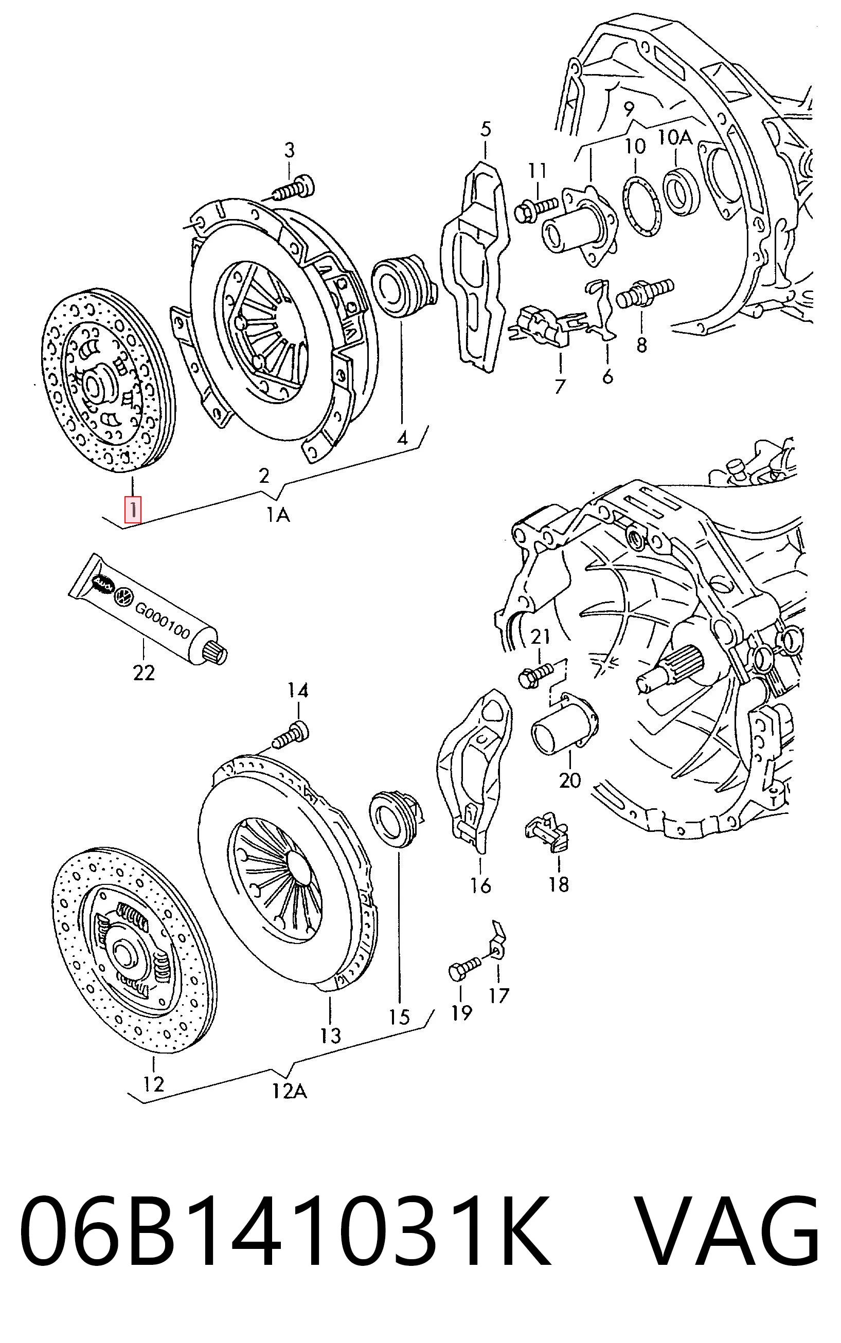 Диск сцепления ведомый на Audi A4 B5 8D2