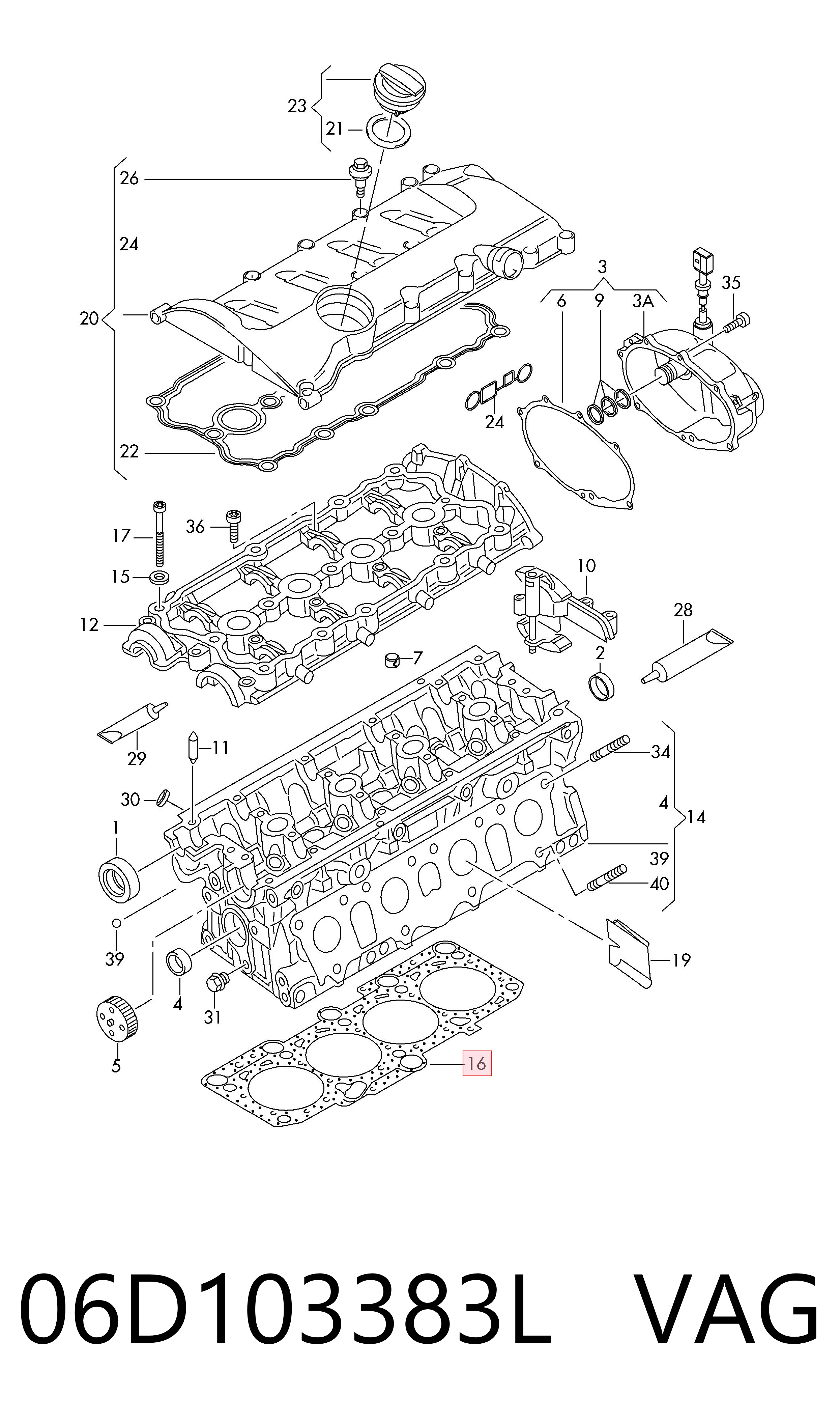 Прокладка головки блока на Seat Toledo III 5P2