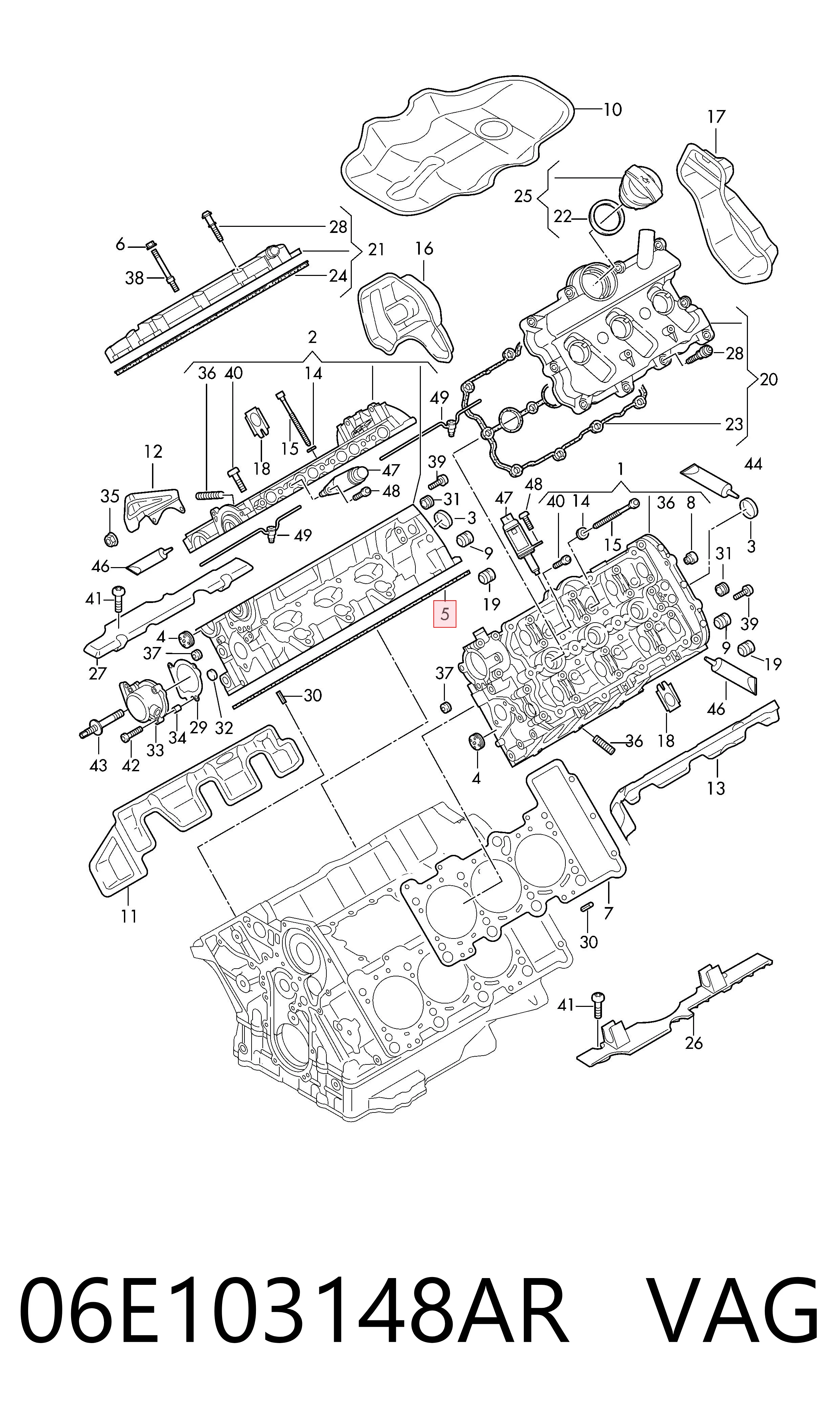 Прокладка головки блока на Audi A7 Sportback 4GA, 4GF