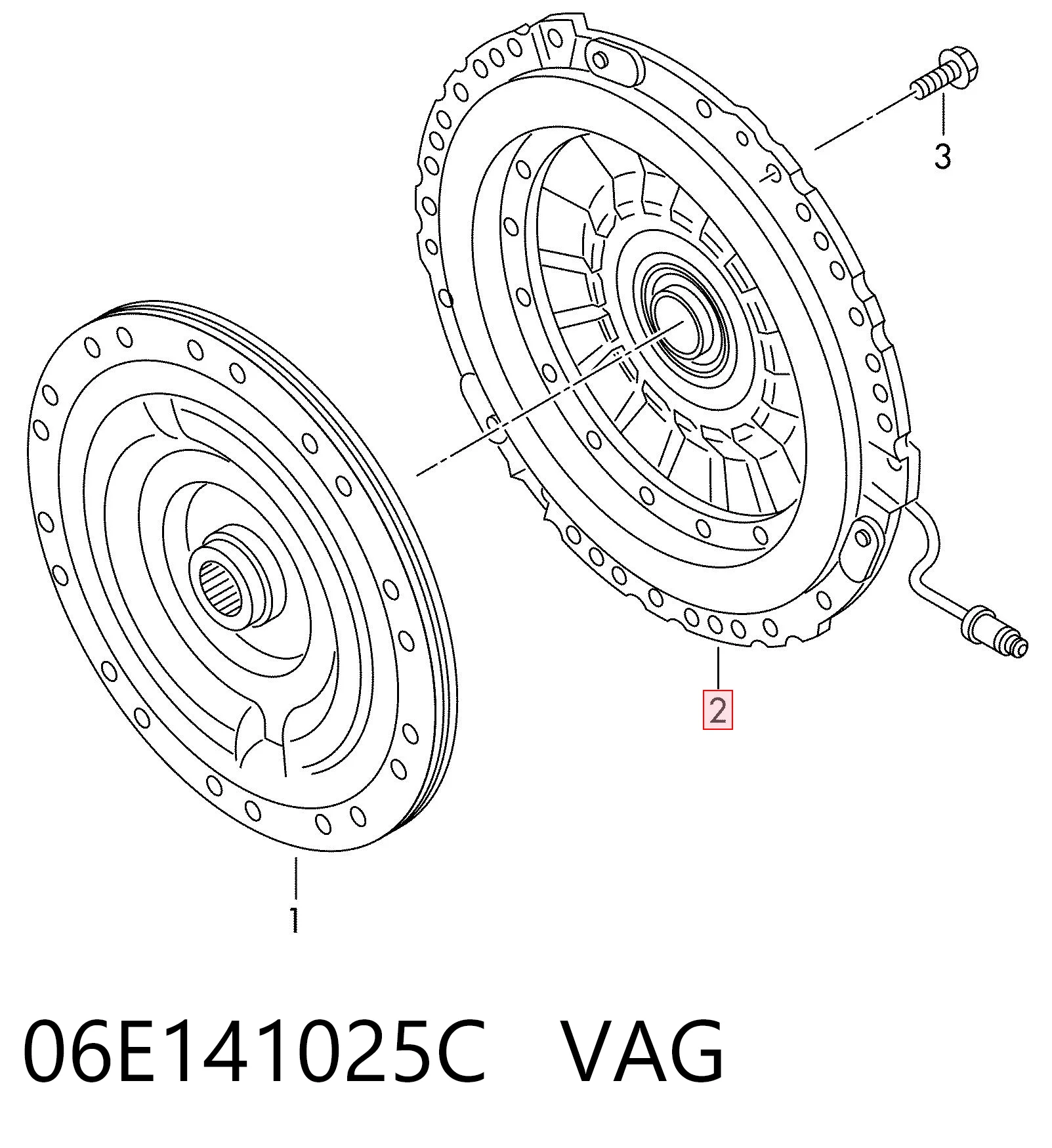 06E141025C VAG Нажимной диск сцепления