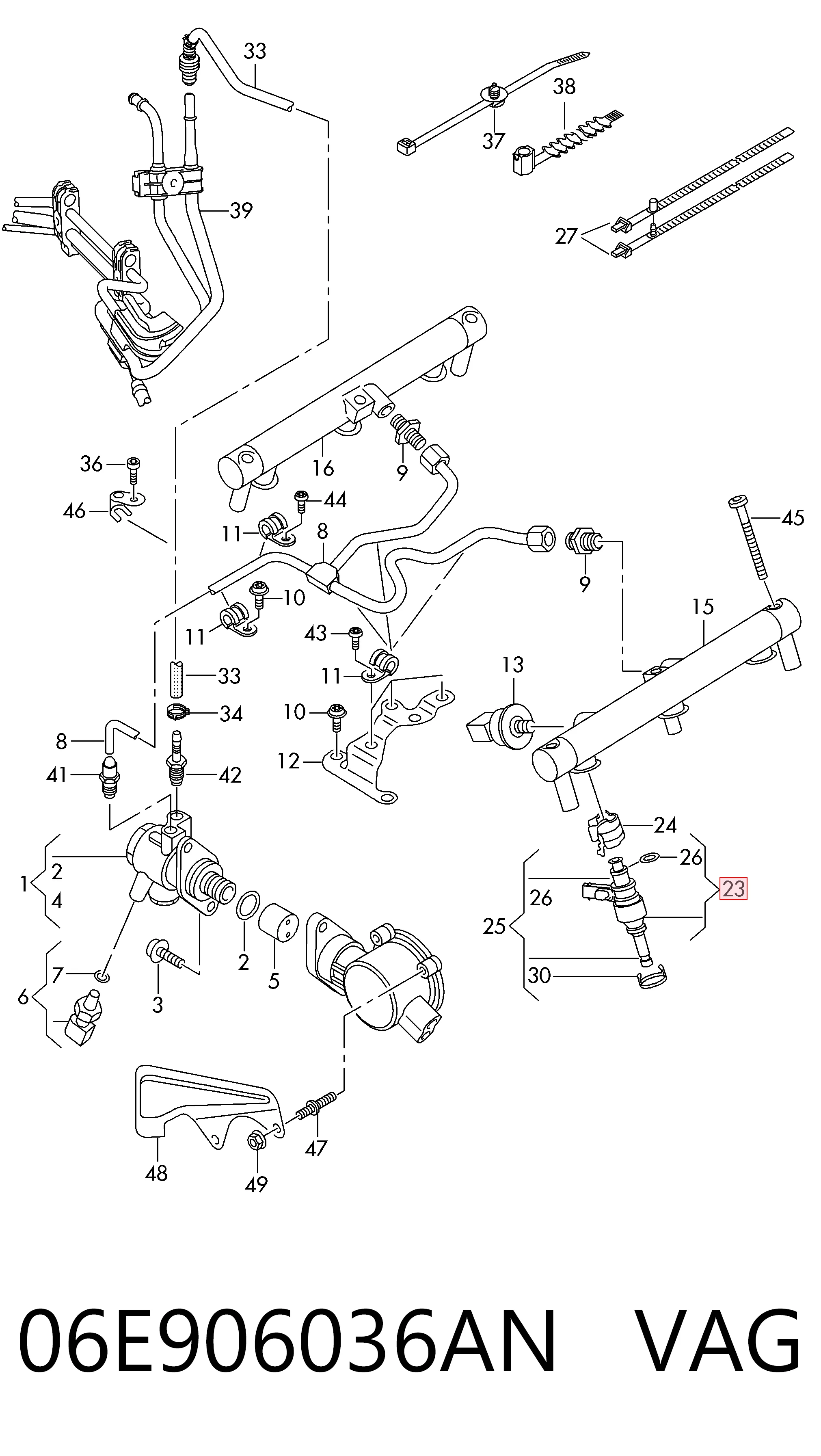06E906036AN VAG Топливные форсунки