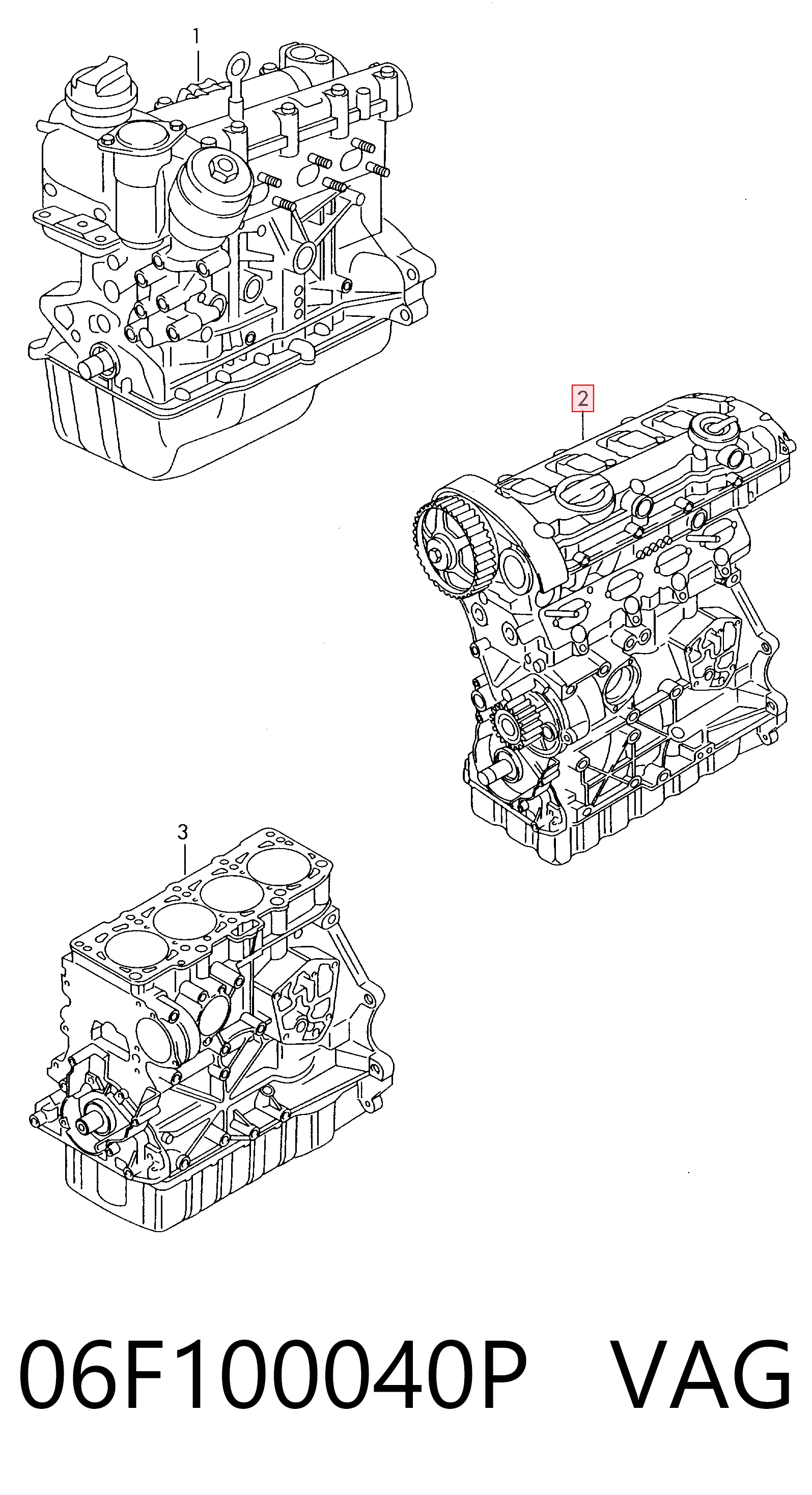 06F100040P VAG Мотор в сборе