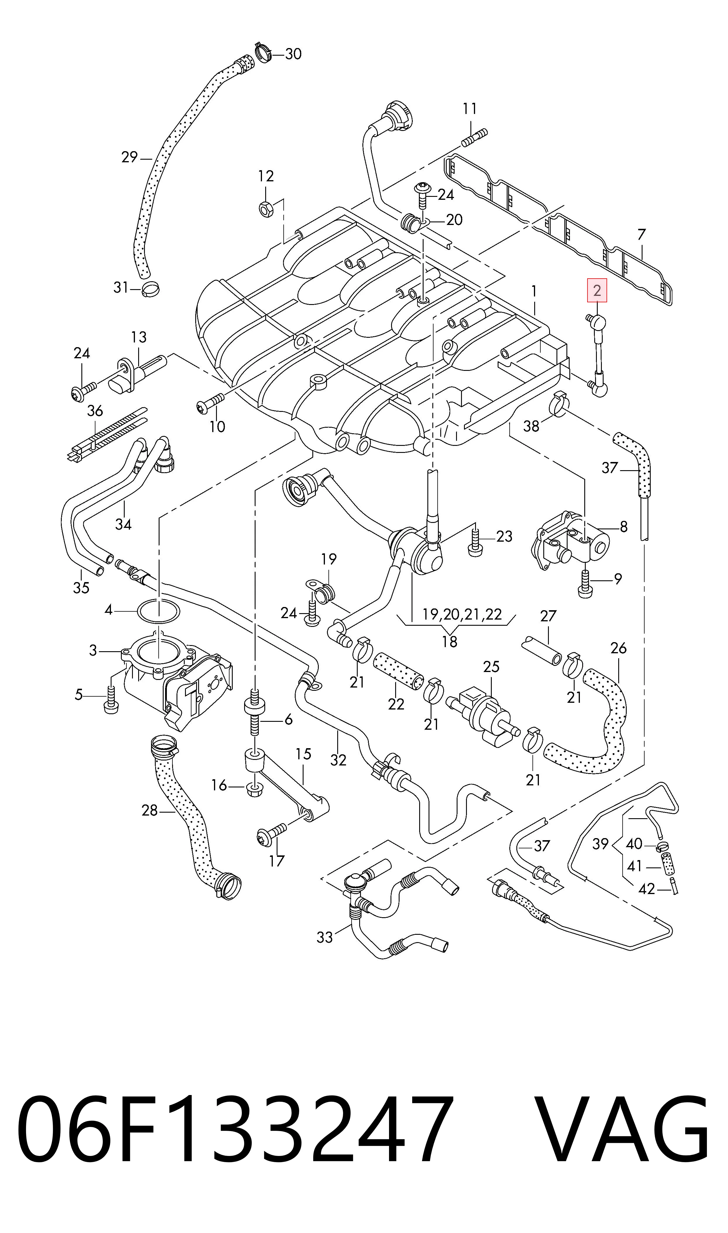 06F133247 VAG Коллектор впускной
