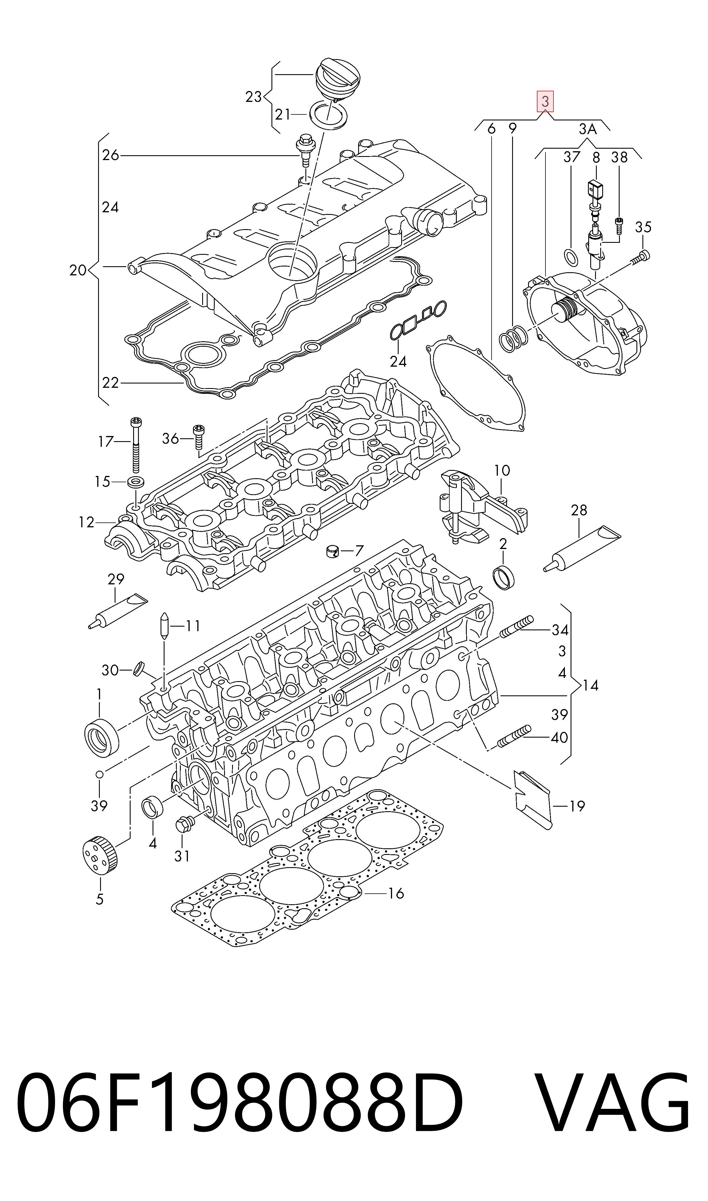 06F198088D VAG Регулятор фаз газораспределения