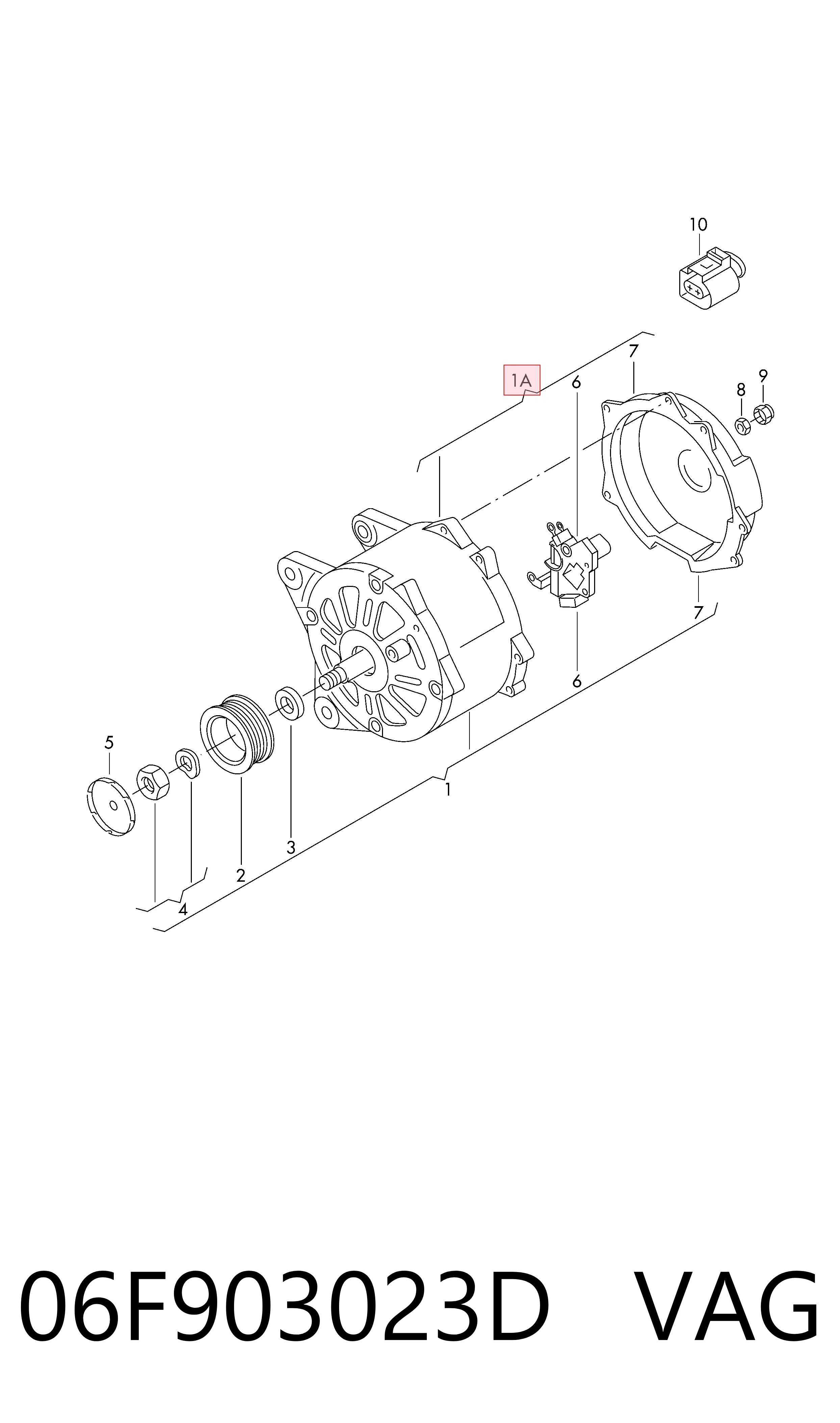 06F903023D VAG Генератор автомобильный