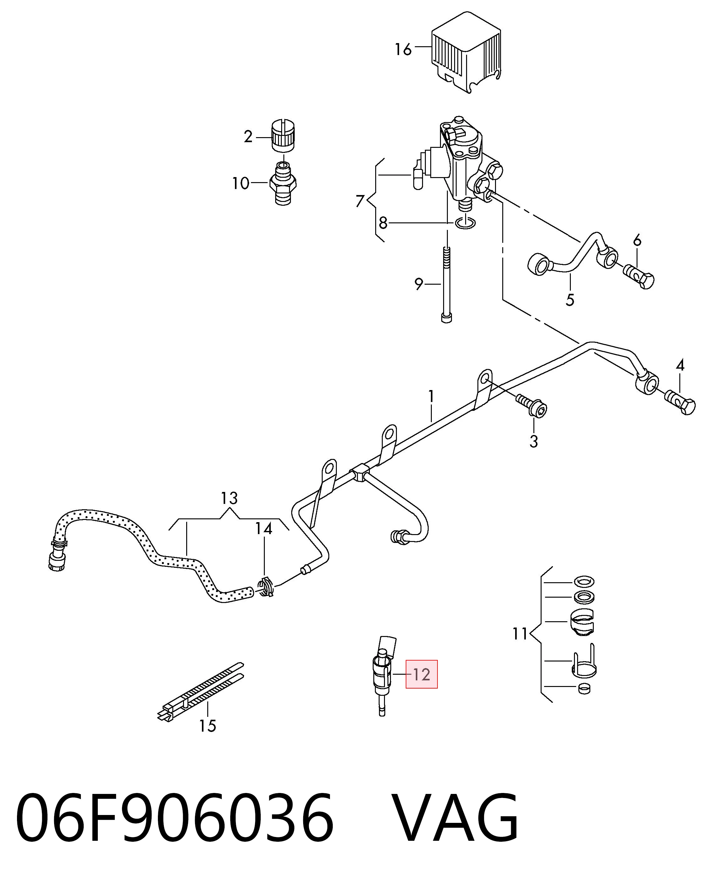 Топливные форсунки 06F906036 Bosch