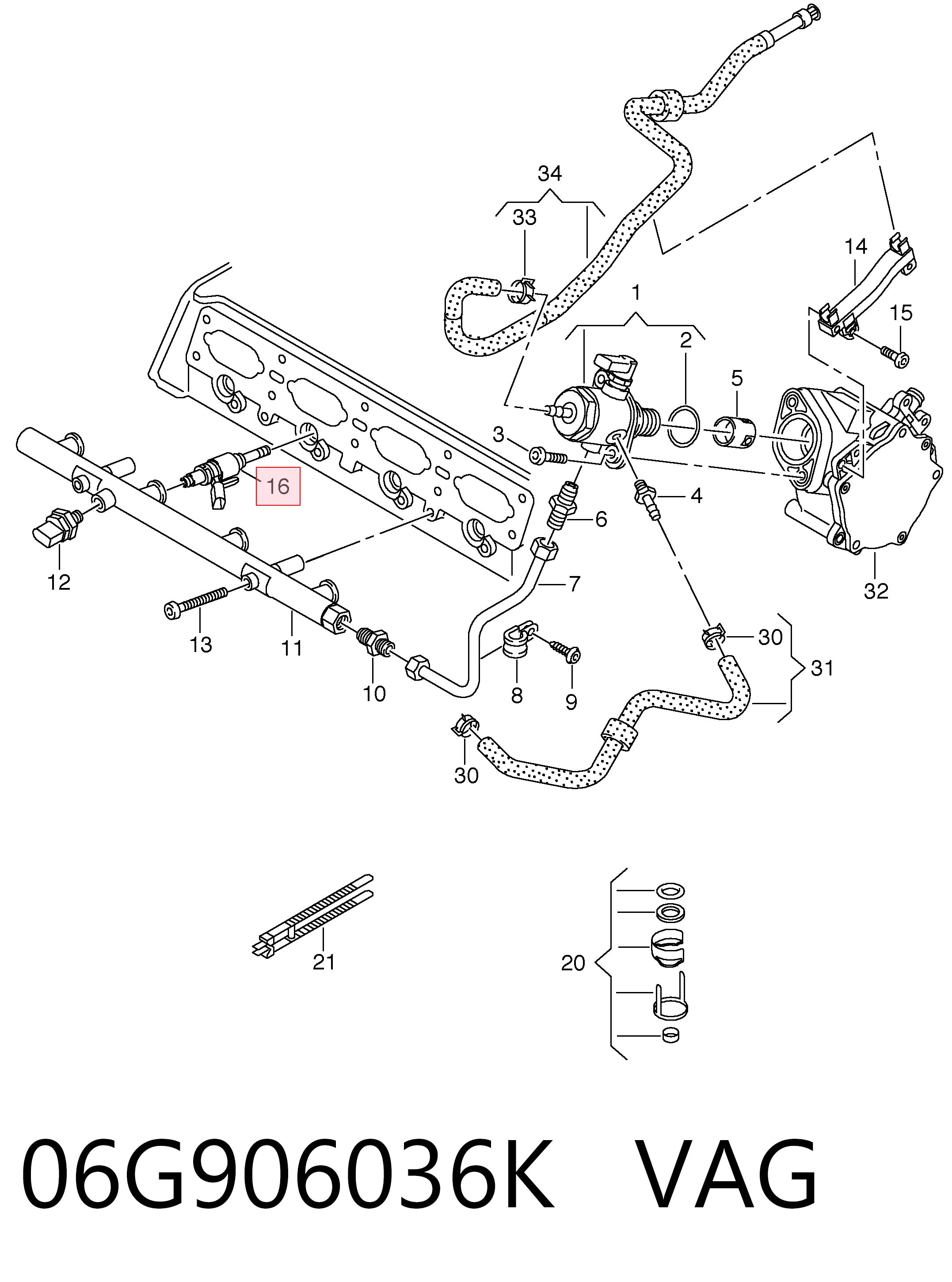 06G906036K VAG Топливные форсунки