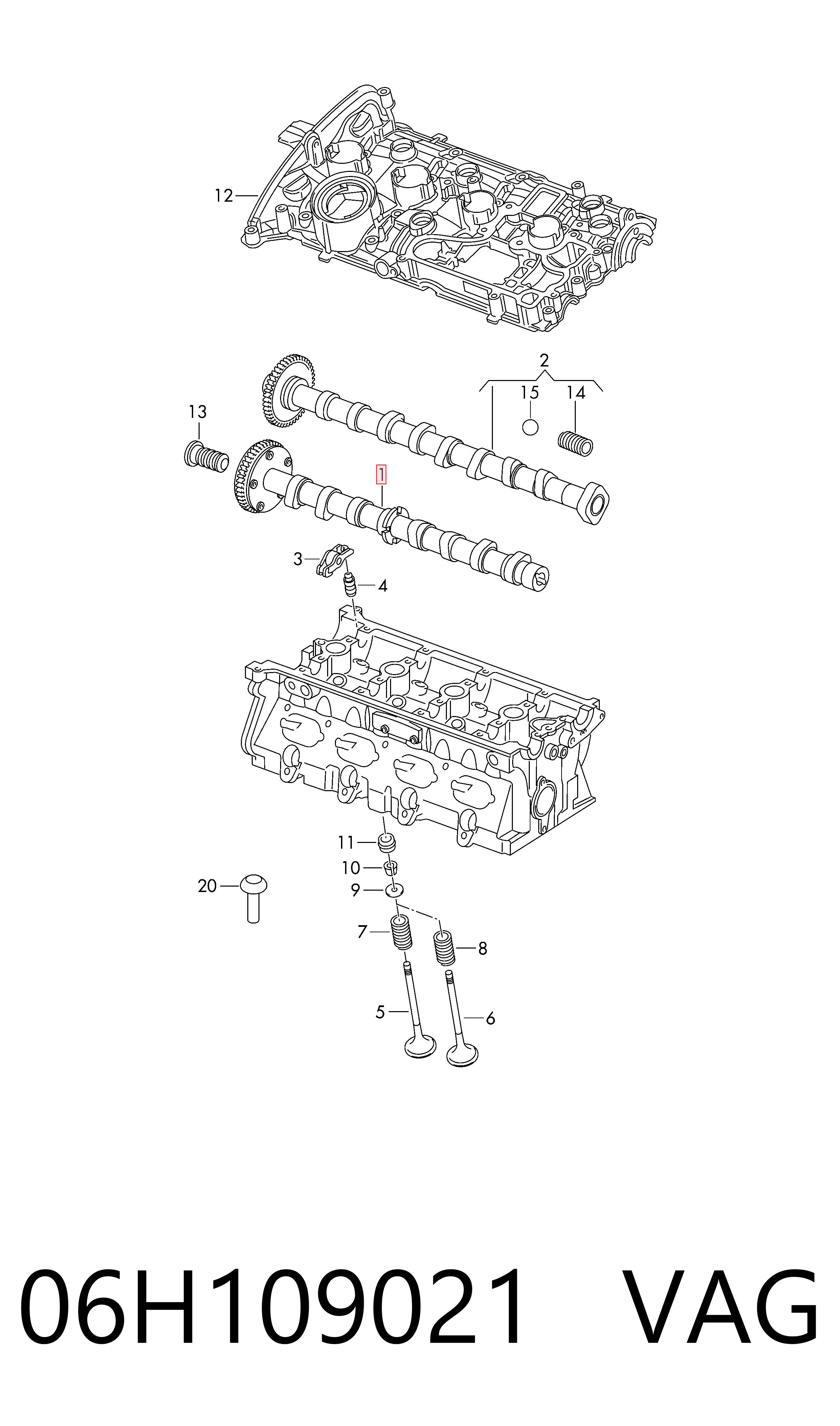  Впускной распредвал Seat Toledo 3