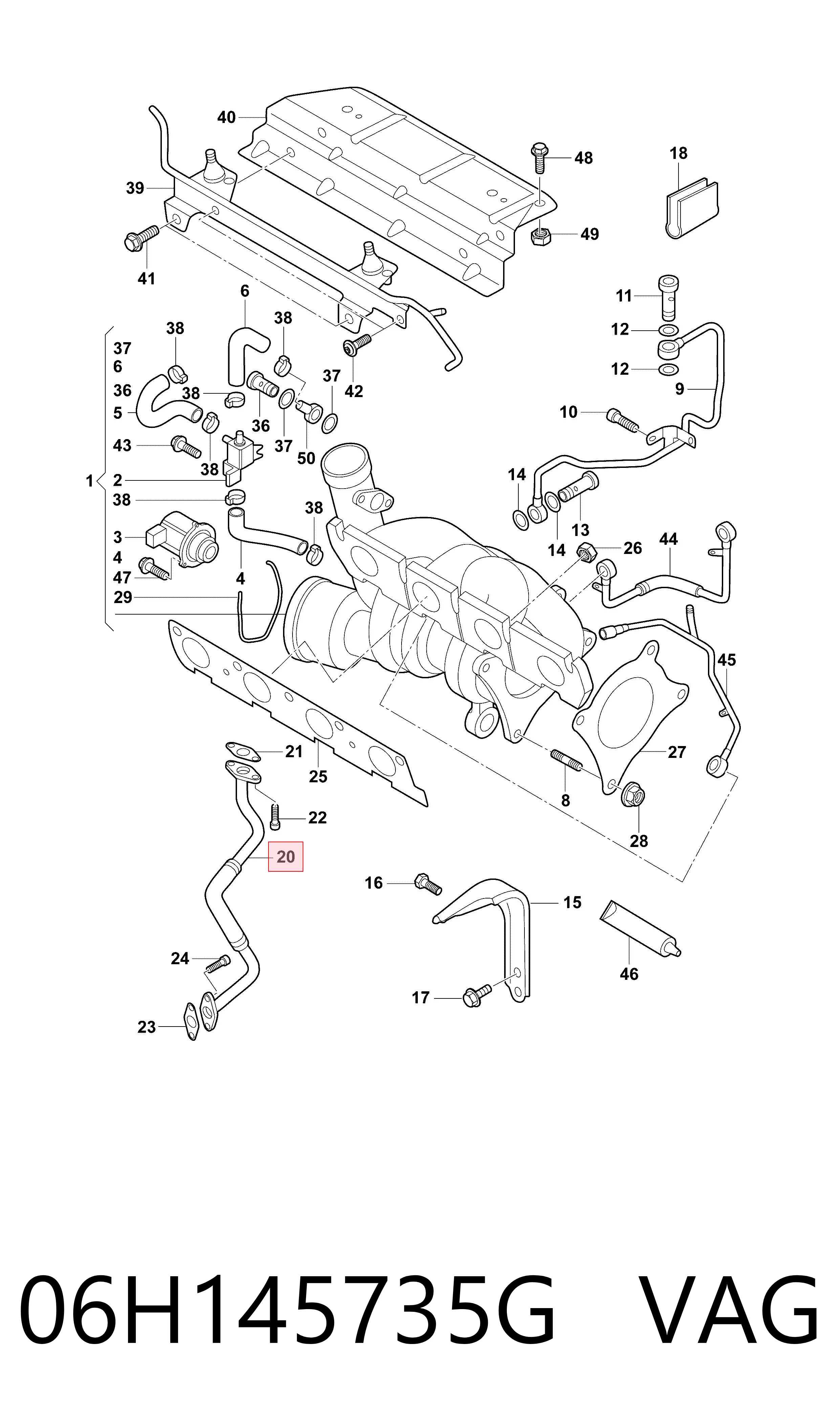 680778 Maxgear Трубка (шланг) отвода масла от турбины