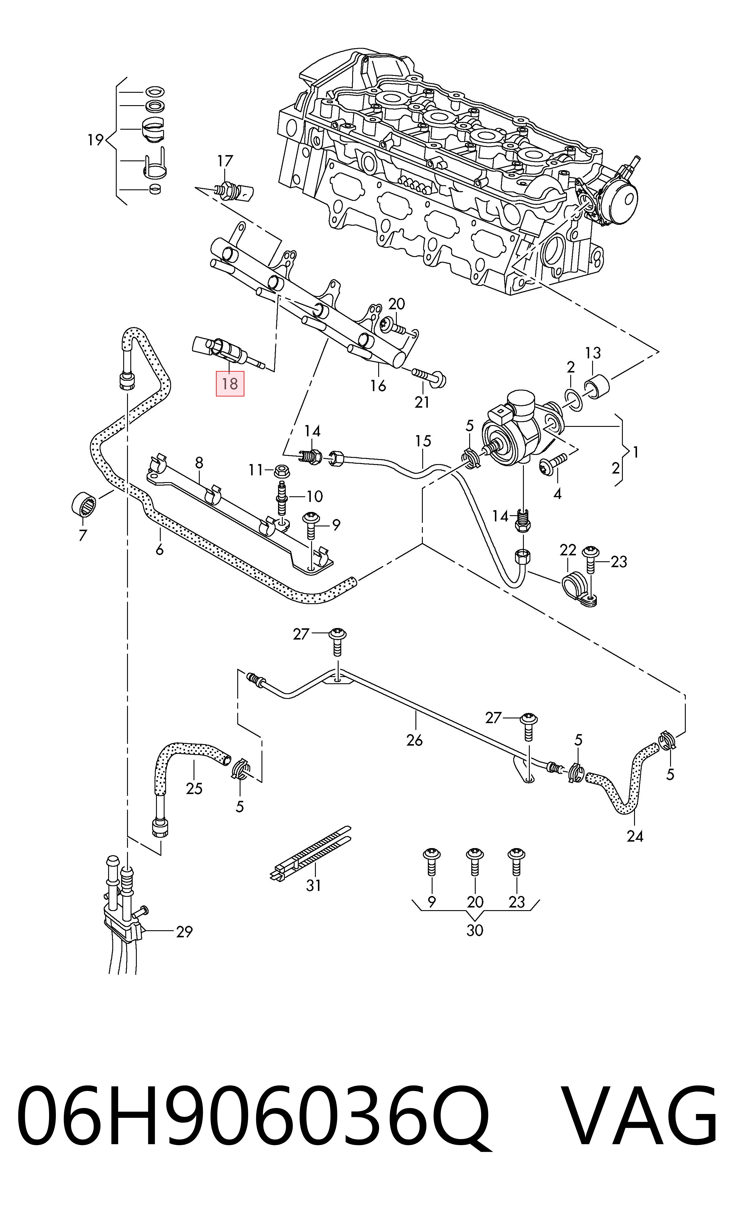 Купить 51906001 Fiat/Alfa/Lancia Клапанная форсунка