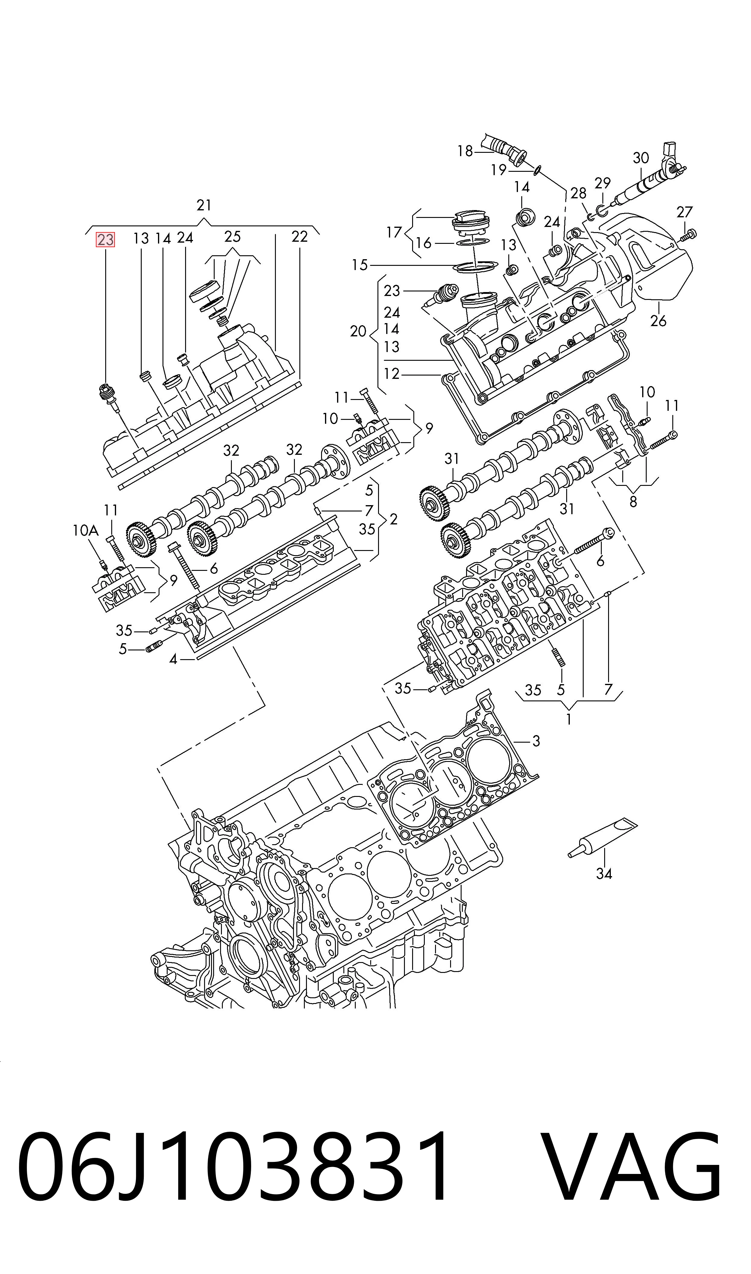 Болт клапанной крышки ГБЦ K11791935 Vika