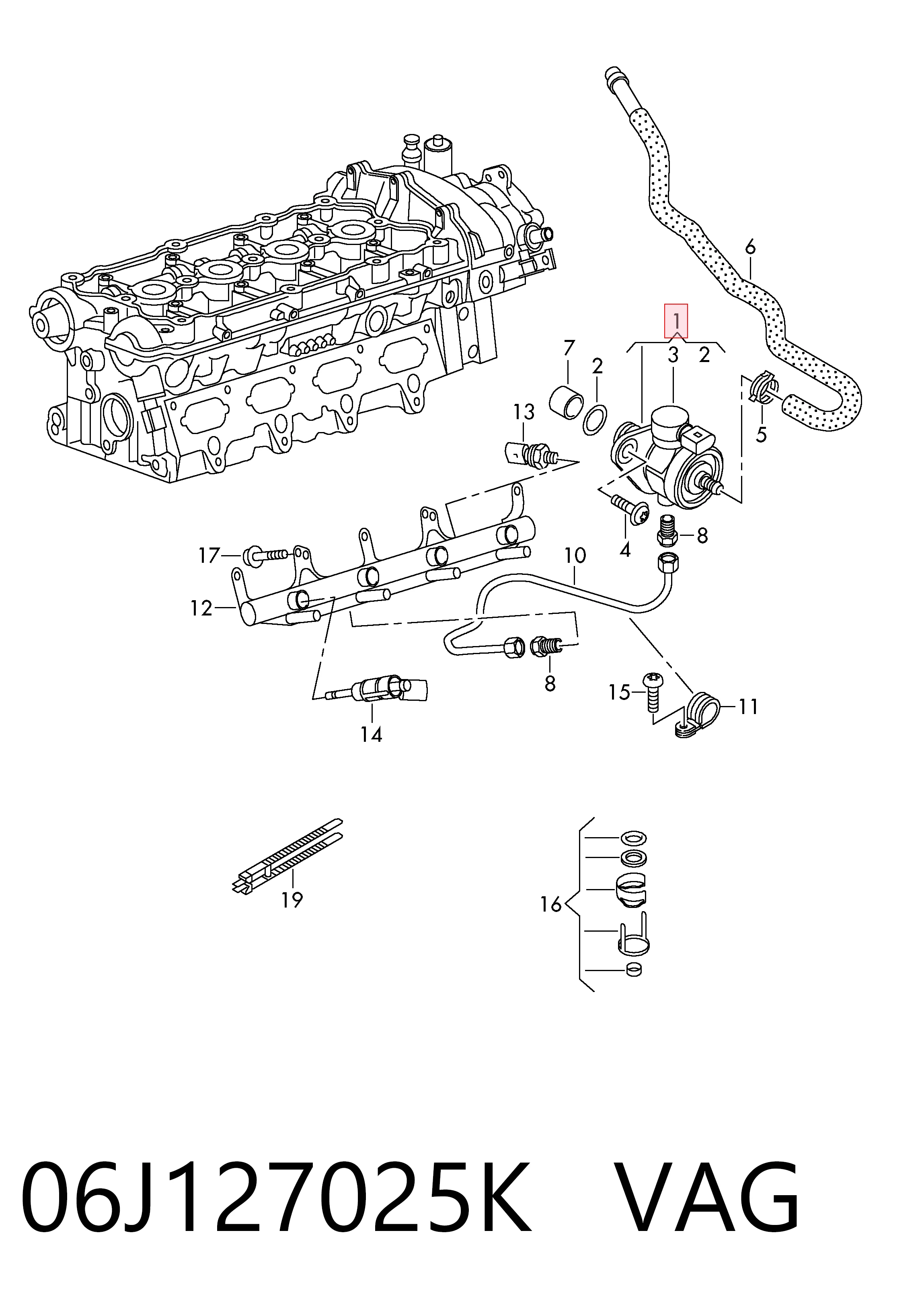 Насос топливный высокого давления (ТНВД) VAG 06J127025K цена, от 189.96 USD