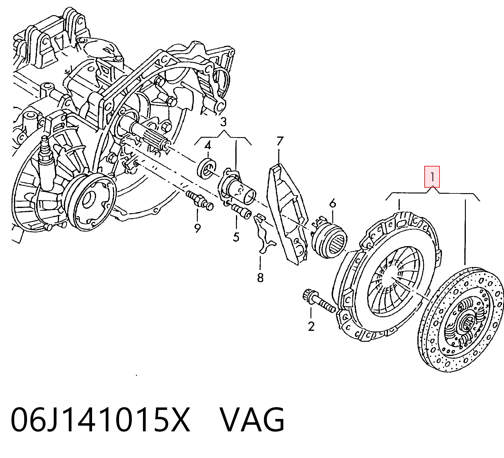 06J141015X VAG Сцепление в сборе