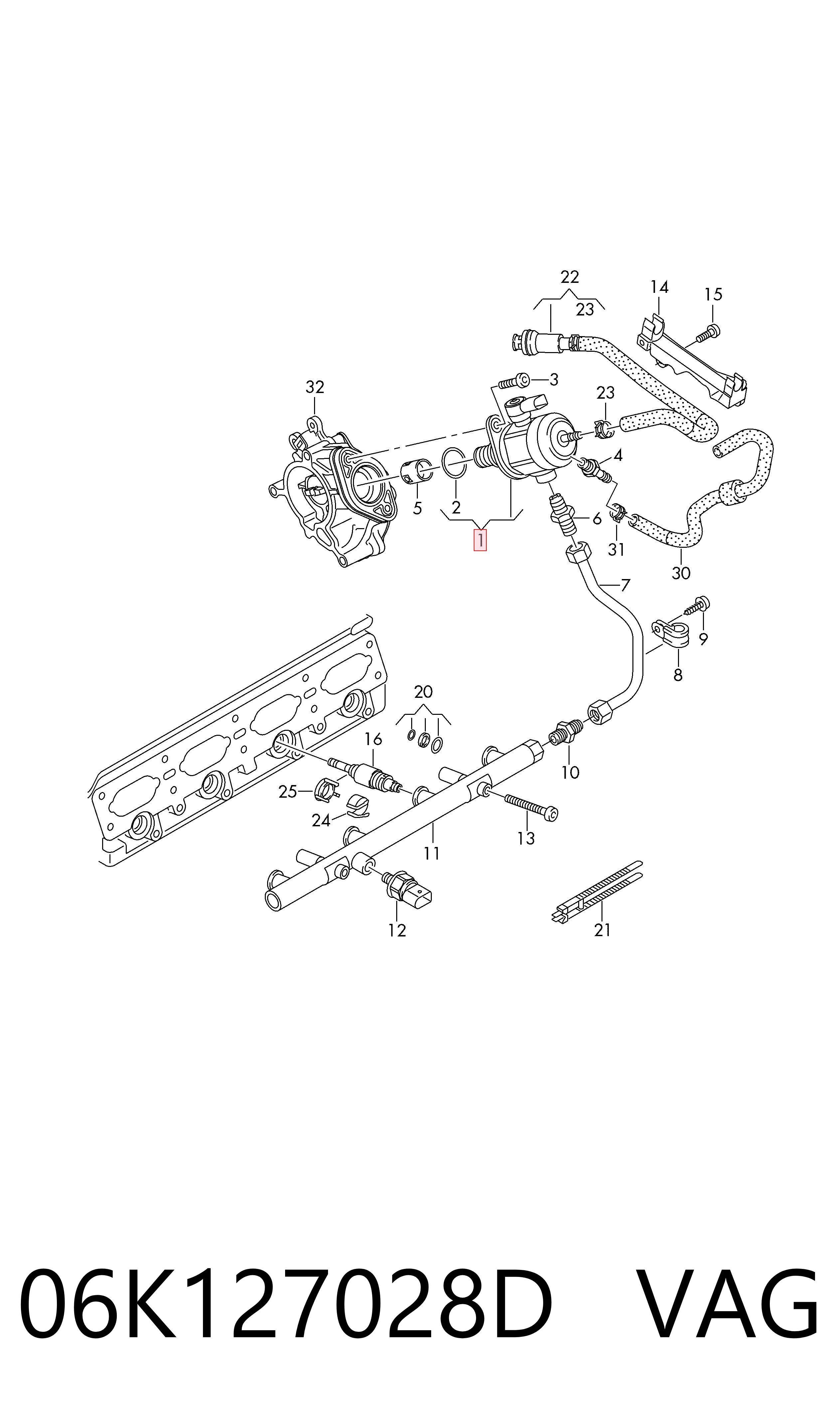 PAC127028 Porsche Насос топливный высокого давления (ТНВД)