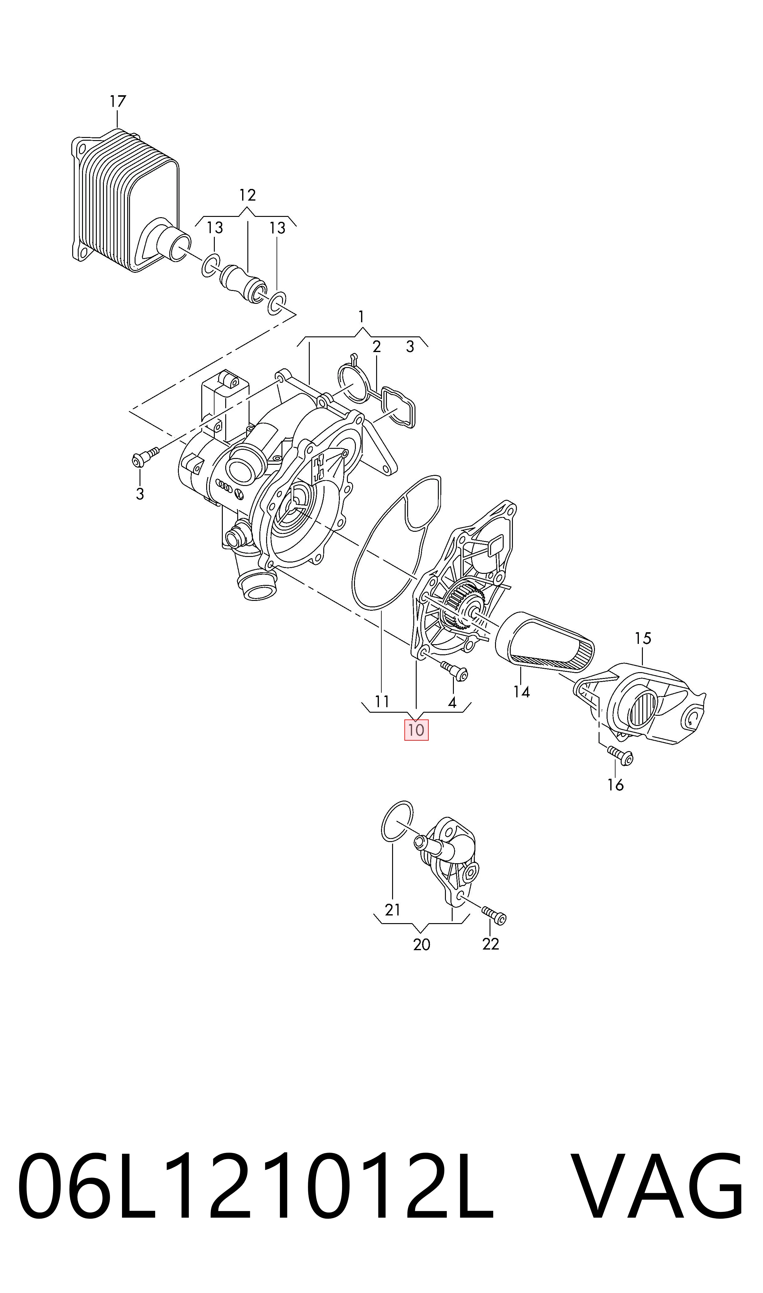 06L121012L VAG Насос водяной