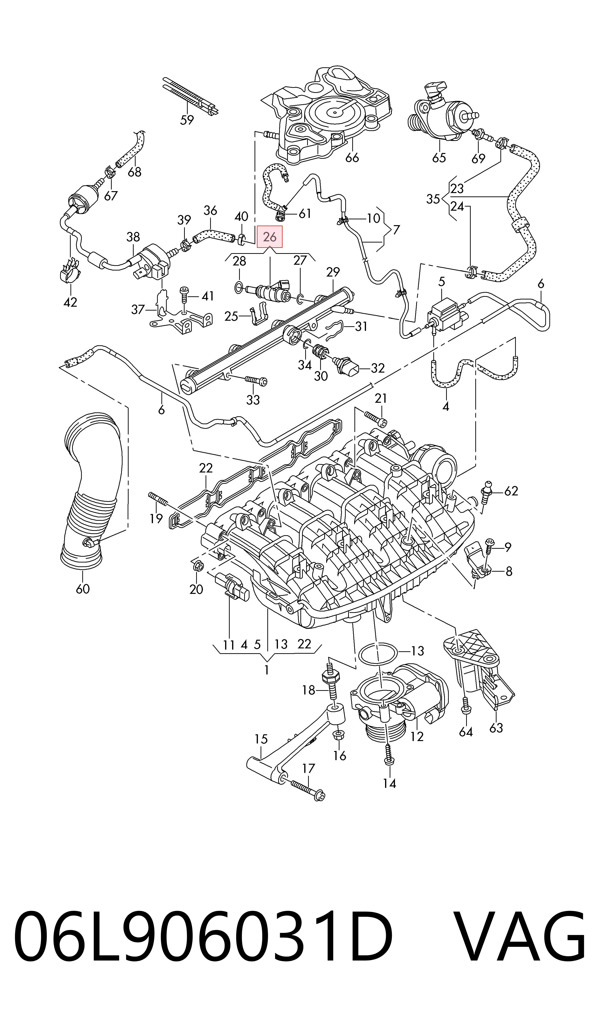 06L906031D VAG Топливные форсунки