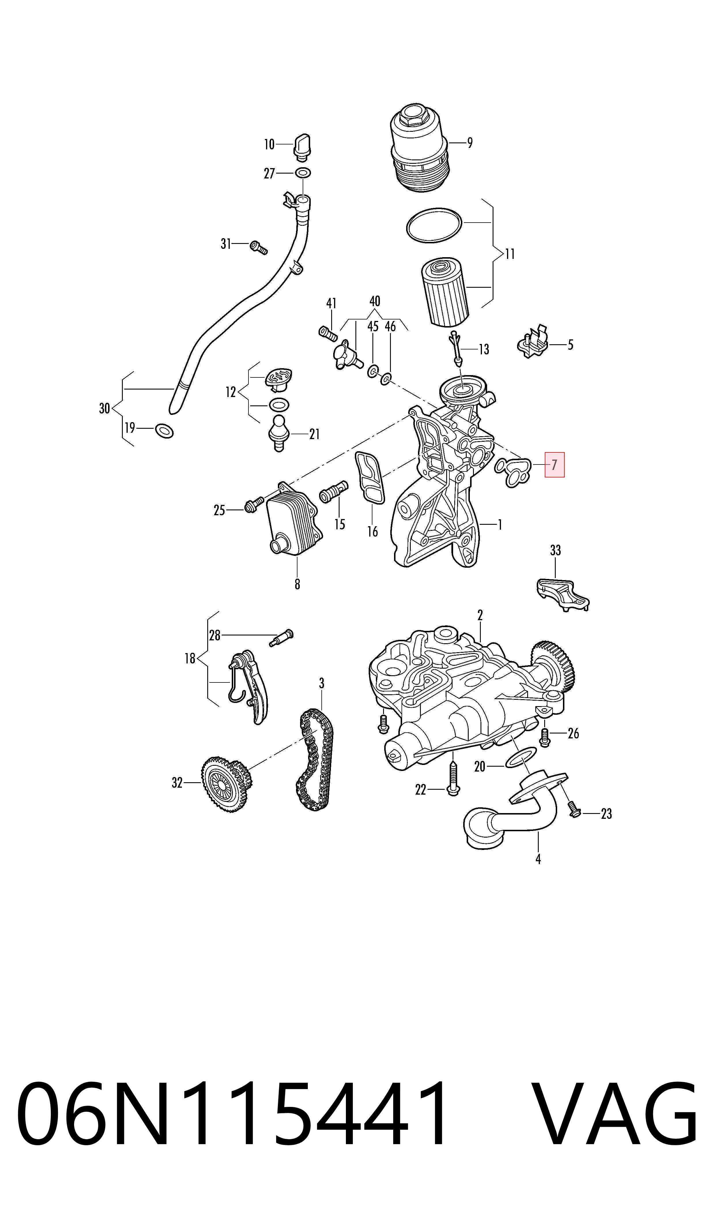 Прокладка масляного фильтра 30115053 AND