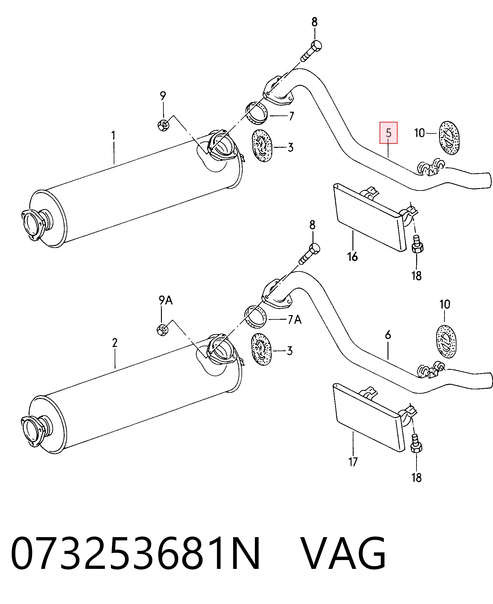 Выхлопная труба на Volkswagen LT 28-35 I 
