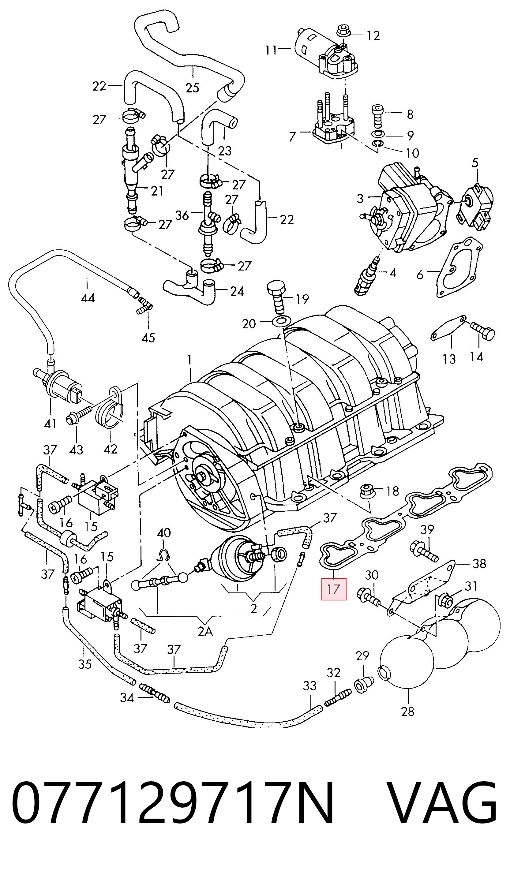  Прокладка впускного коллектора на Audi A6 C4 4A5
