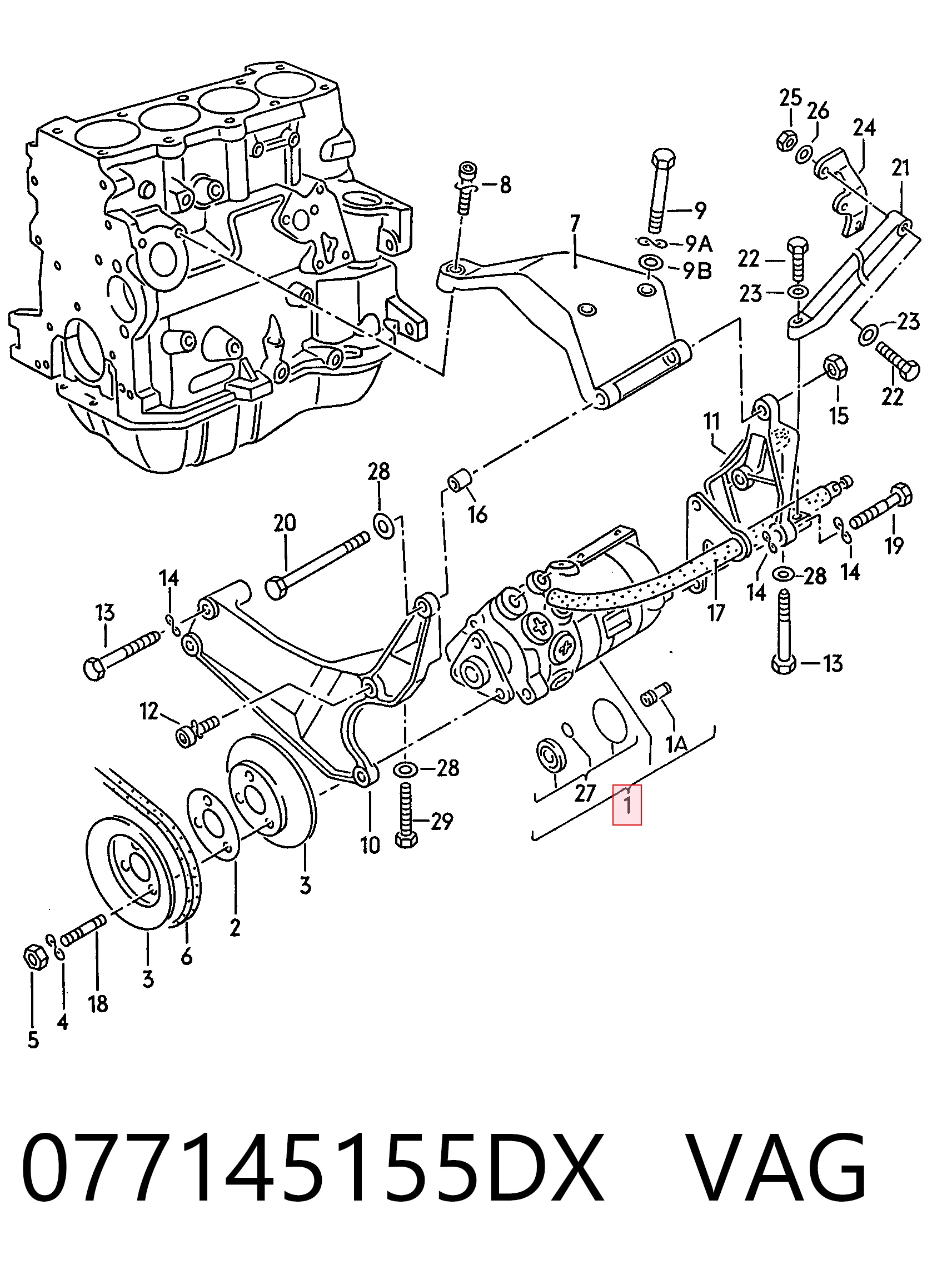 077145155DX VAG ГУР руля