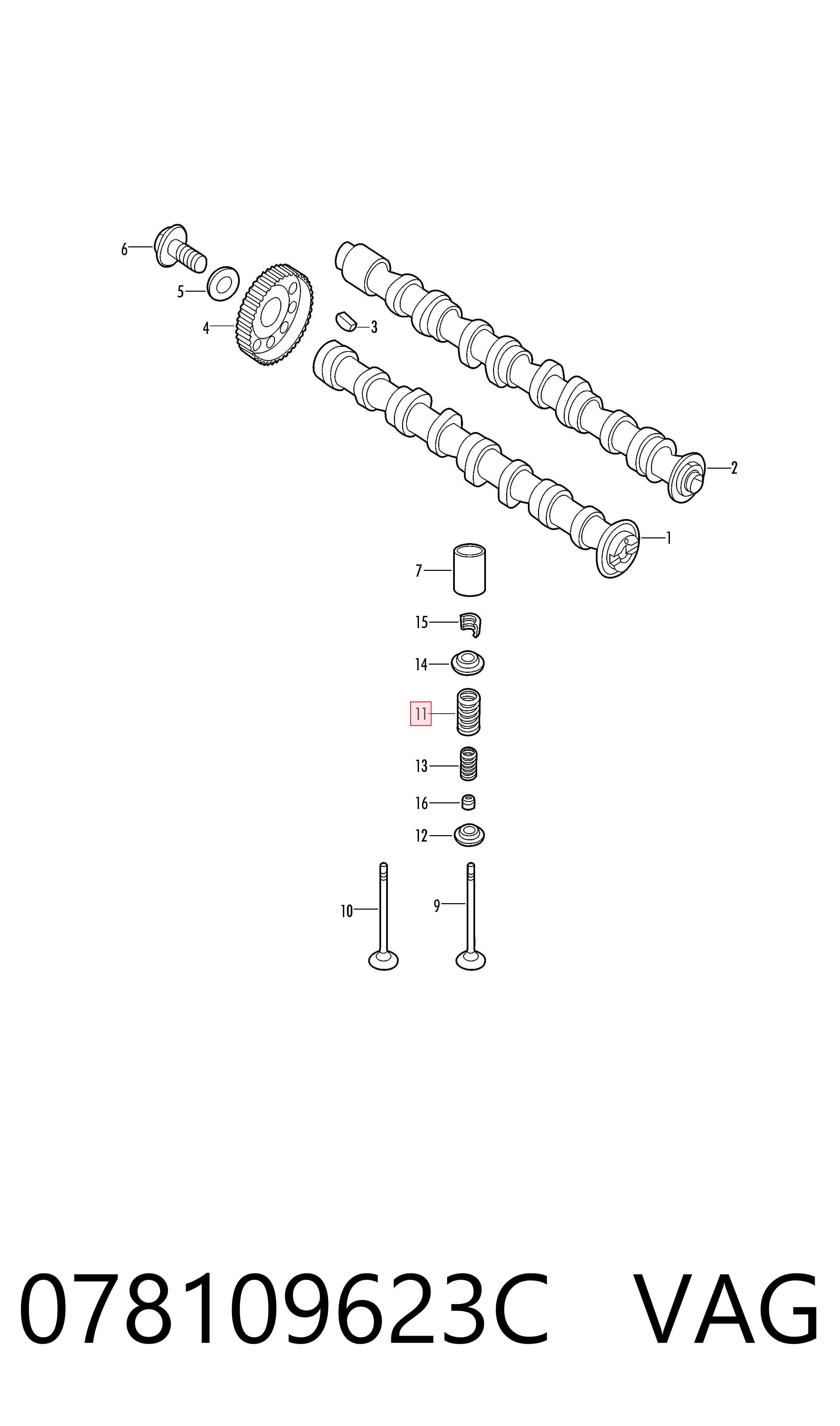  VAG 078109623C цена, от 22.29 USD
