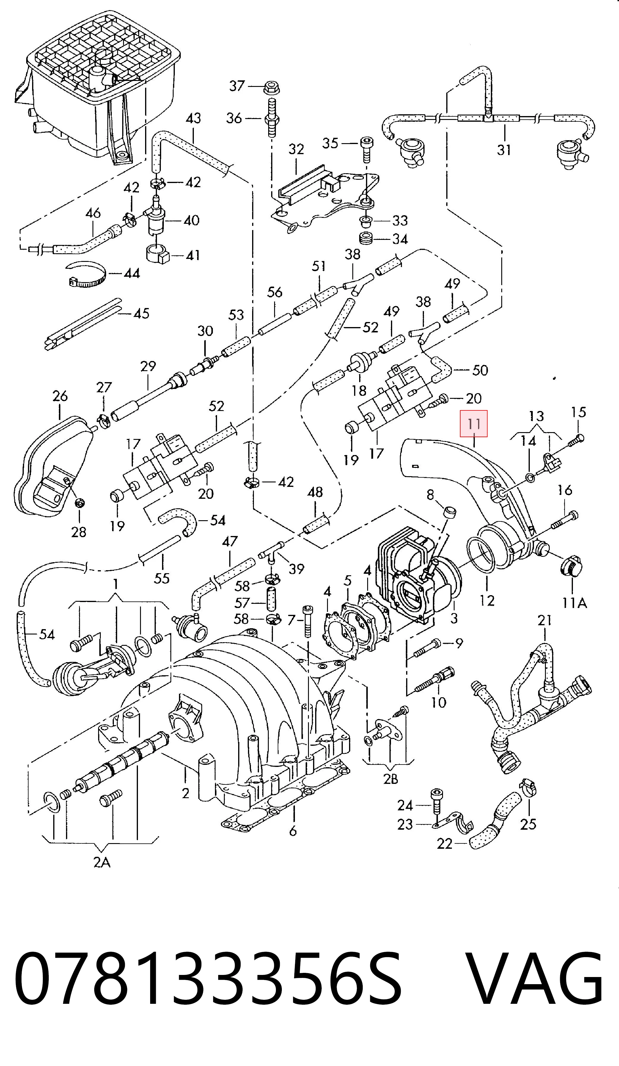 Гофра воздушного фильтра Audi A6 C4 универсал (4A5) (1994 - 1998) цена, от 15.68 USD