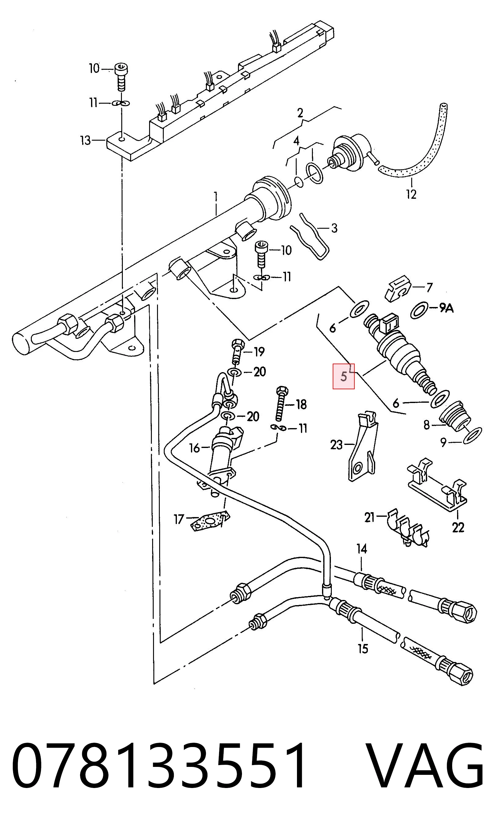 Топливные форсунки на Audi A6 C4 4A5