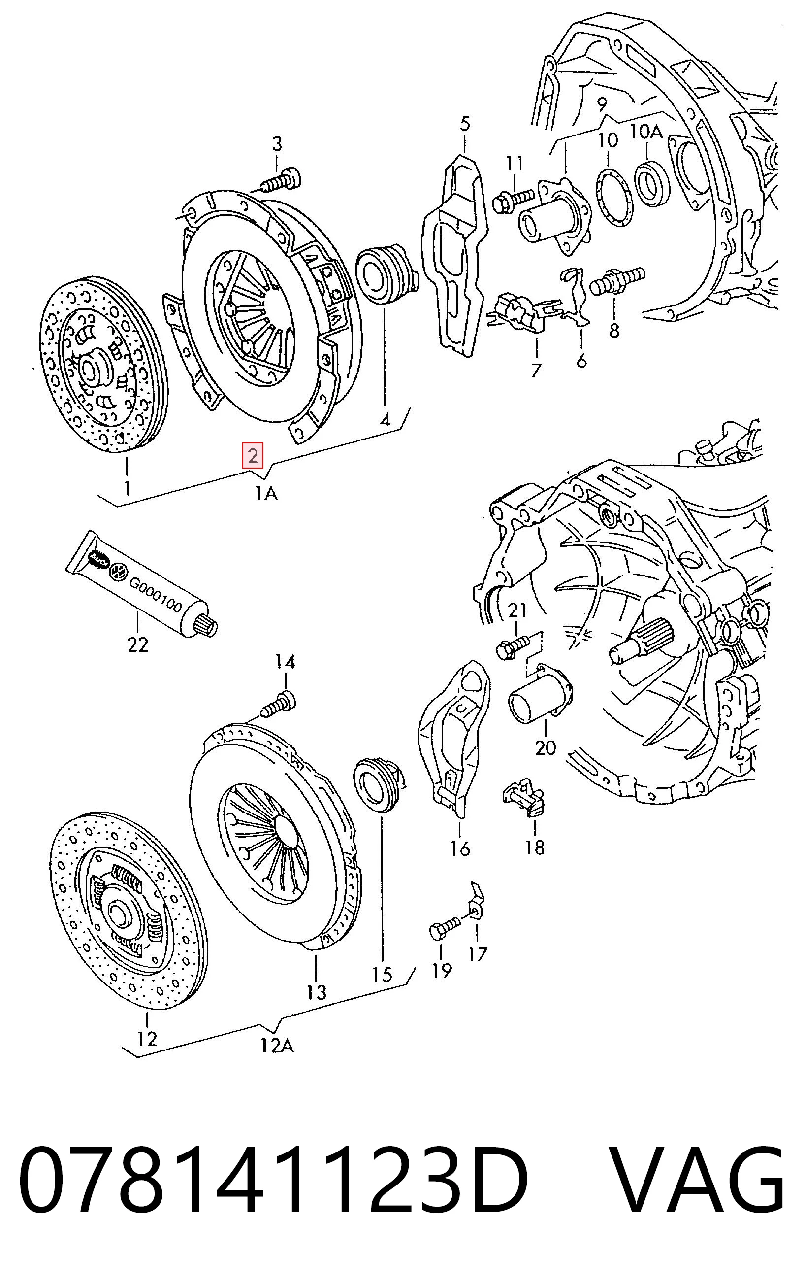 Нажимной диск сцепления на Audi A4 B5 8D2
