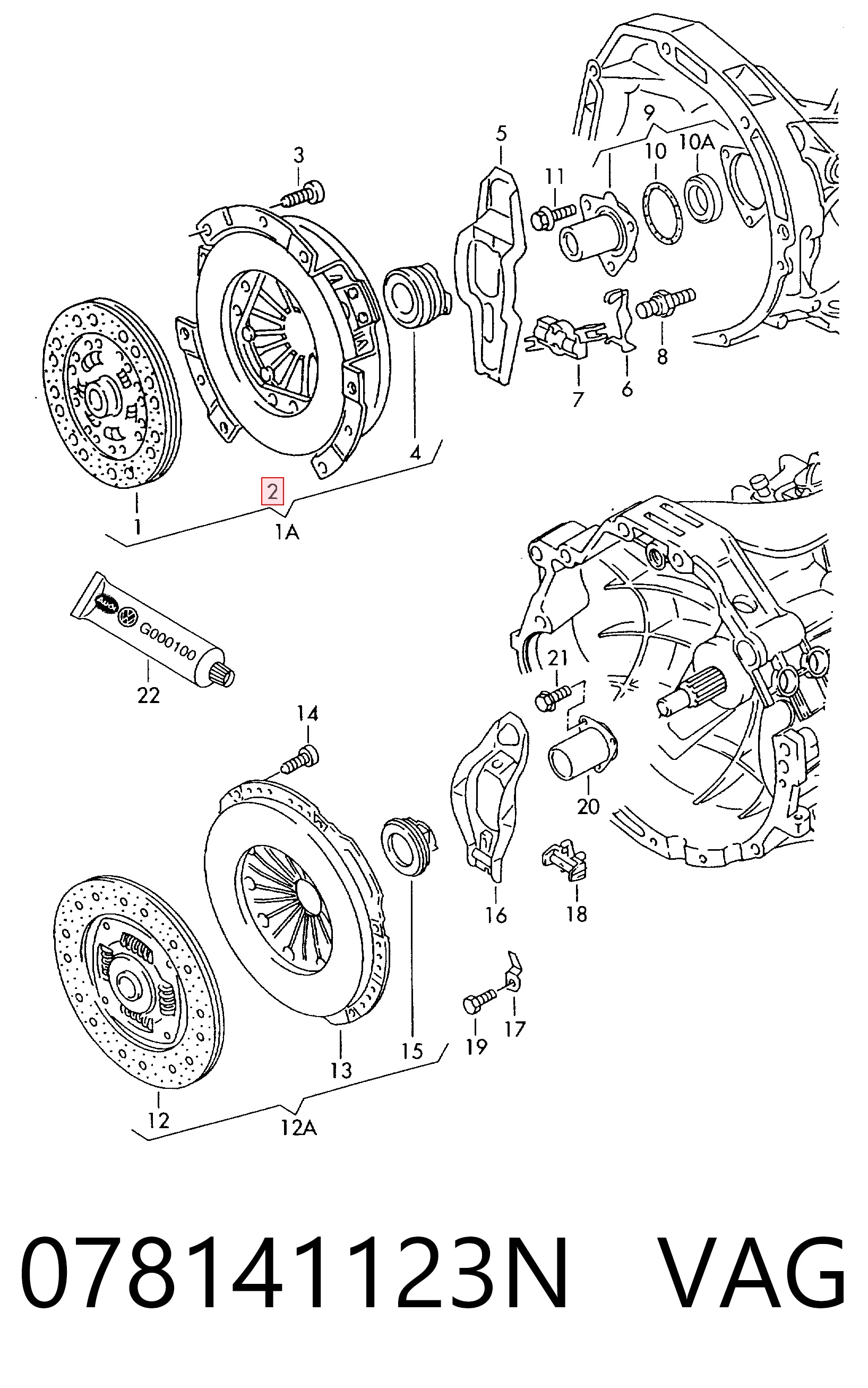 Лепестковая корзина сцепления Audi A4 B5 седан (8D2) (1994 - 2001) цена, от 56.43 USD
