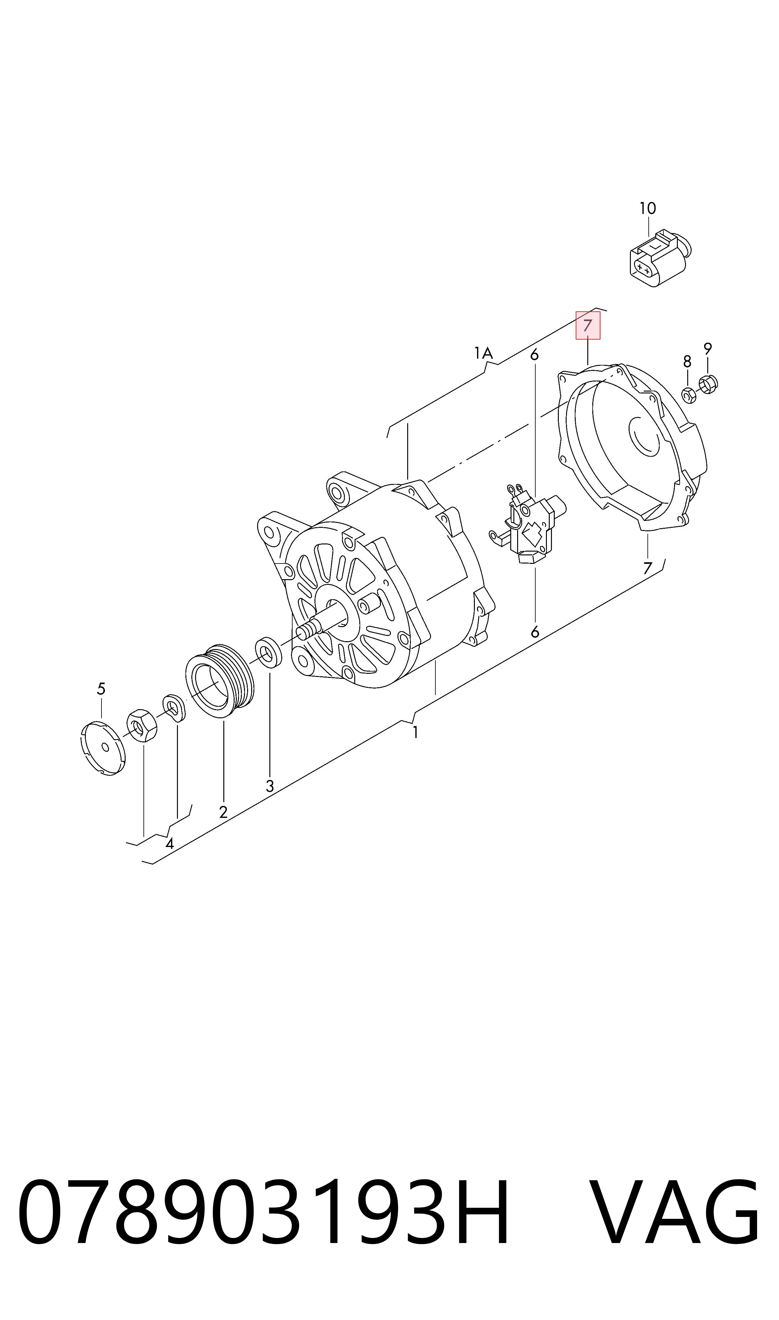 Крышка генератора задняя Fendt V836679144