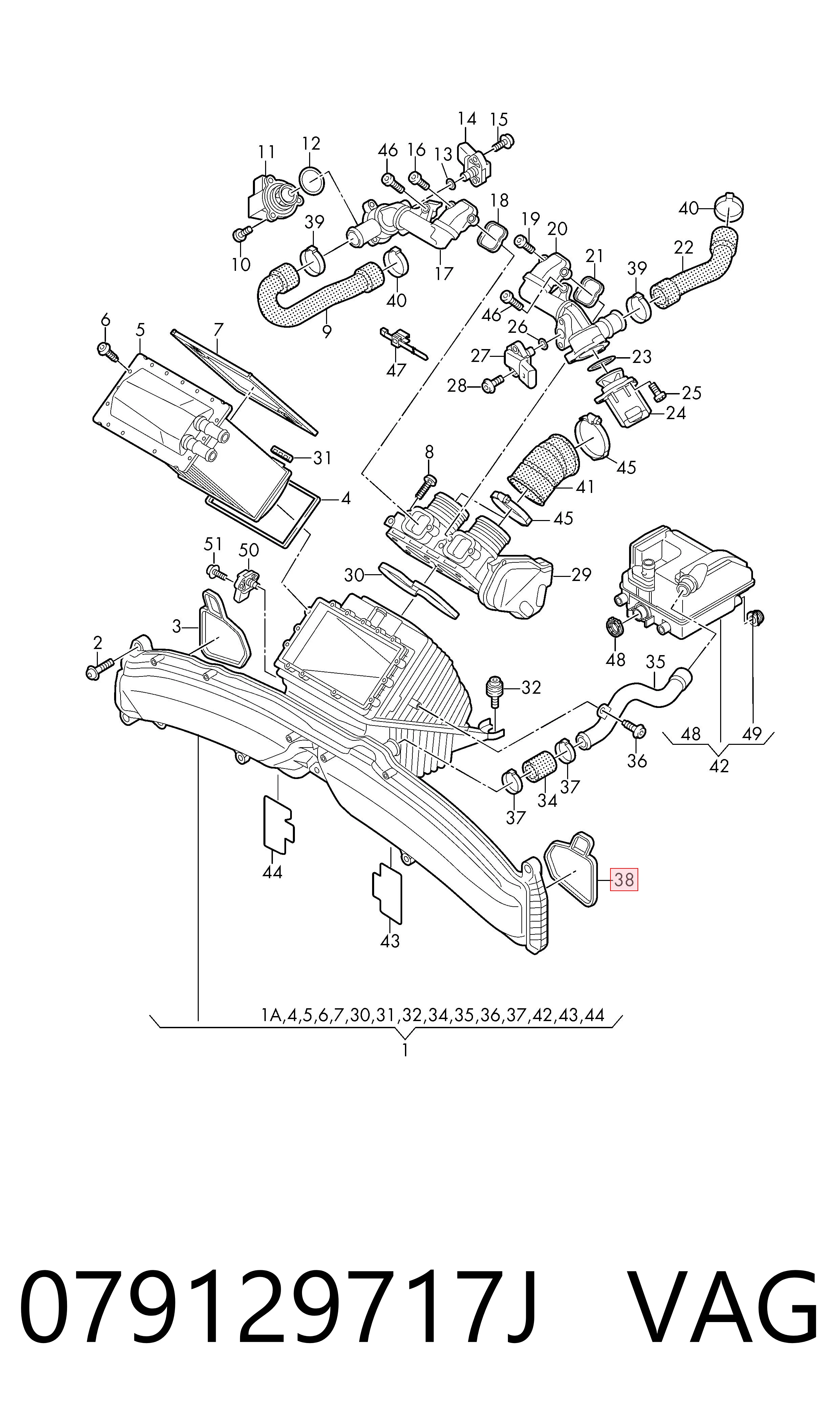 Прокладка всасывающего коллектора Audi A6 C7 седан (4G2, 4GC) (2010 - 2019) цена, от 31.41 USD