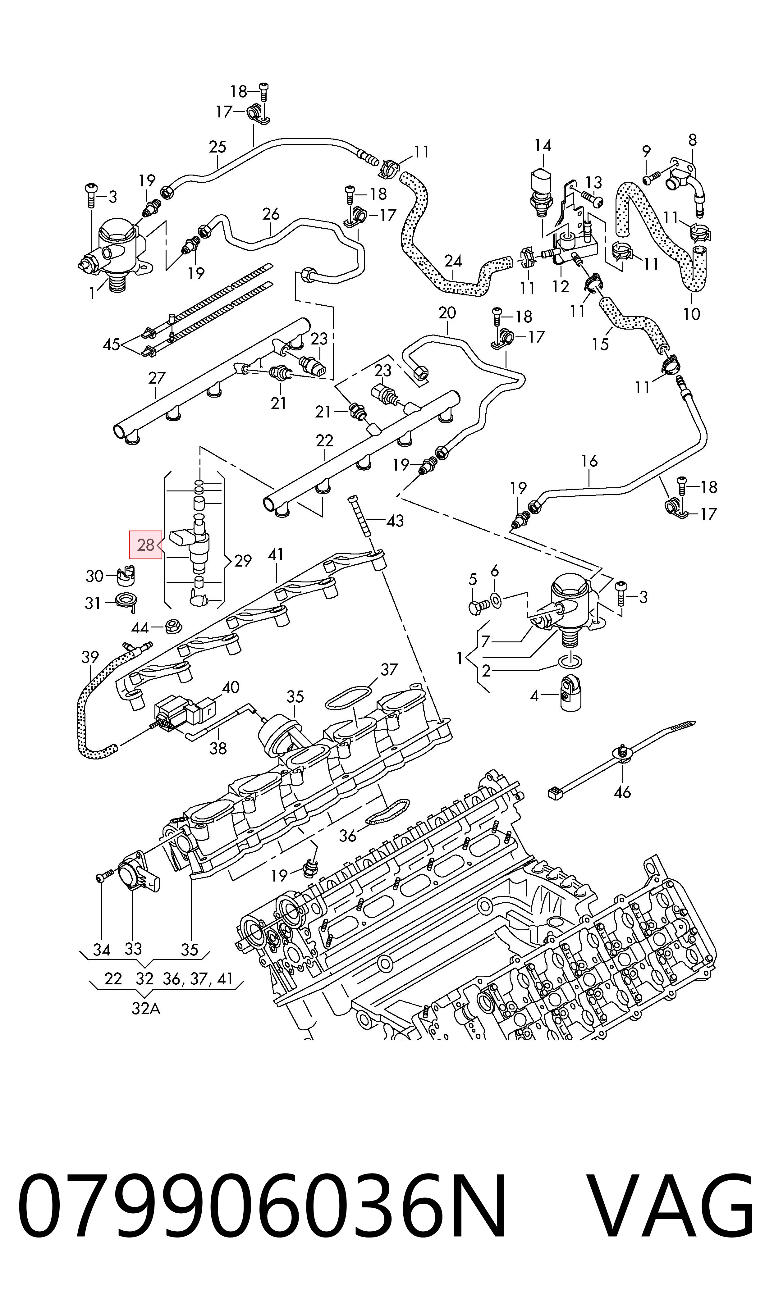 Форсунка инжектора Bentley 079906036AC цена, от 394.81 USD