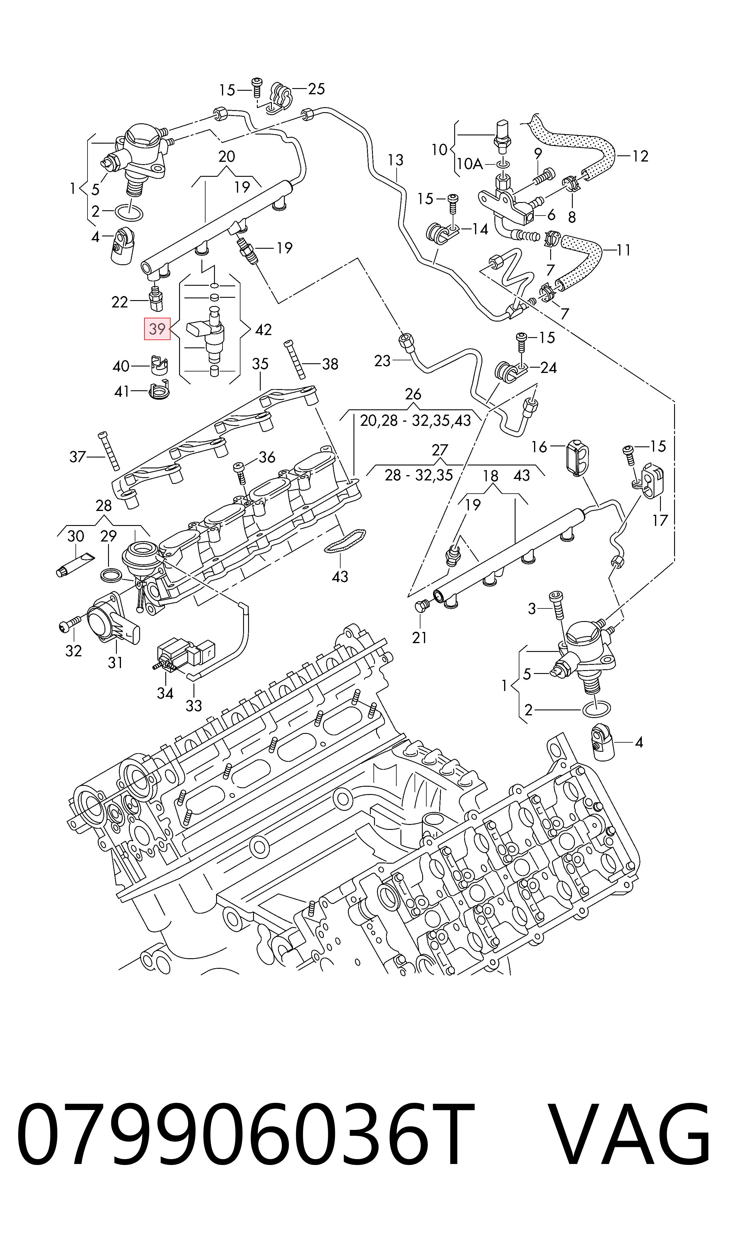 Купить 079906036AC Bentley Клапанная форсунка