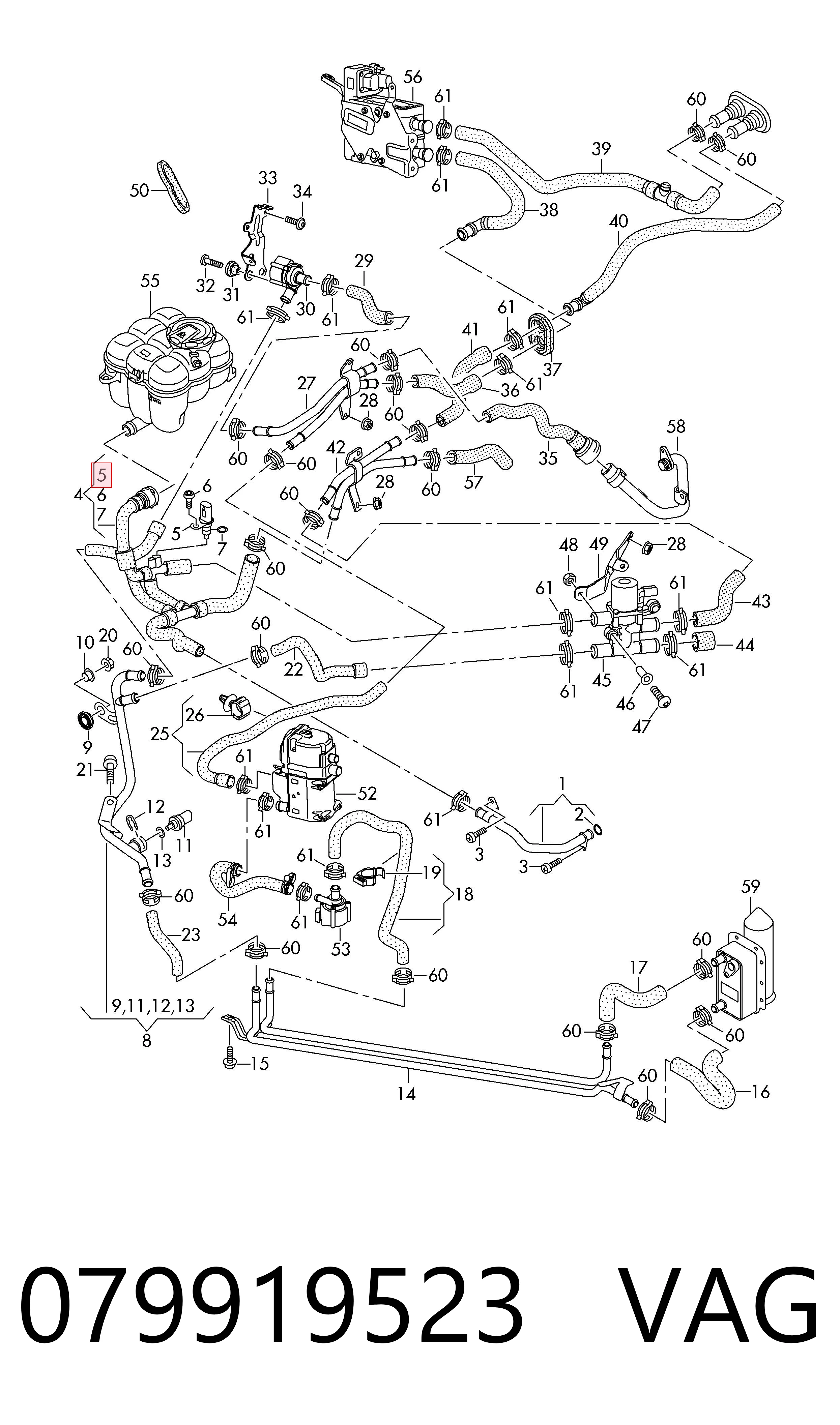 Термовыключатель на Audi Q7  4MB, 4MG, 4MQ