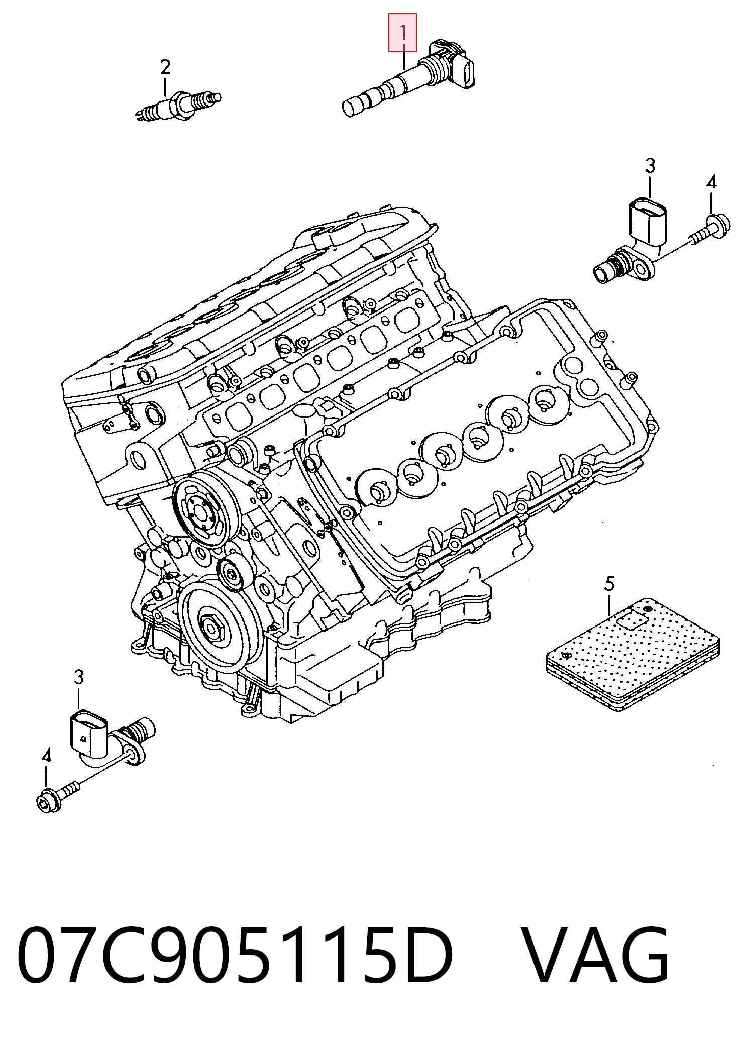 07C905115D VAG Катушка зажигания