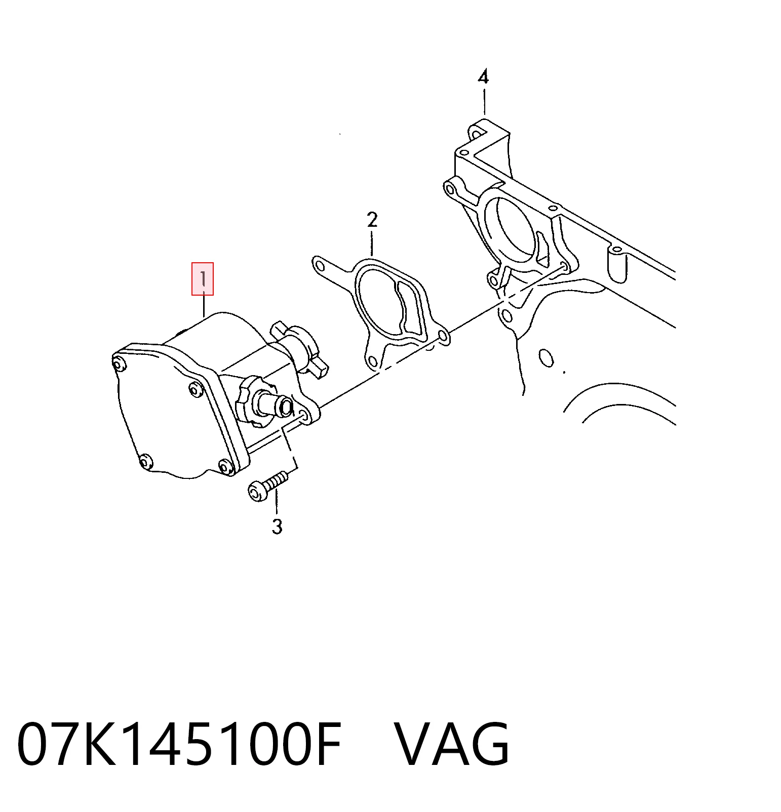 07K145100F VAG Механический вакуумный насос