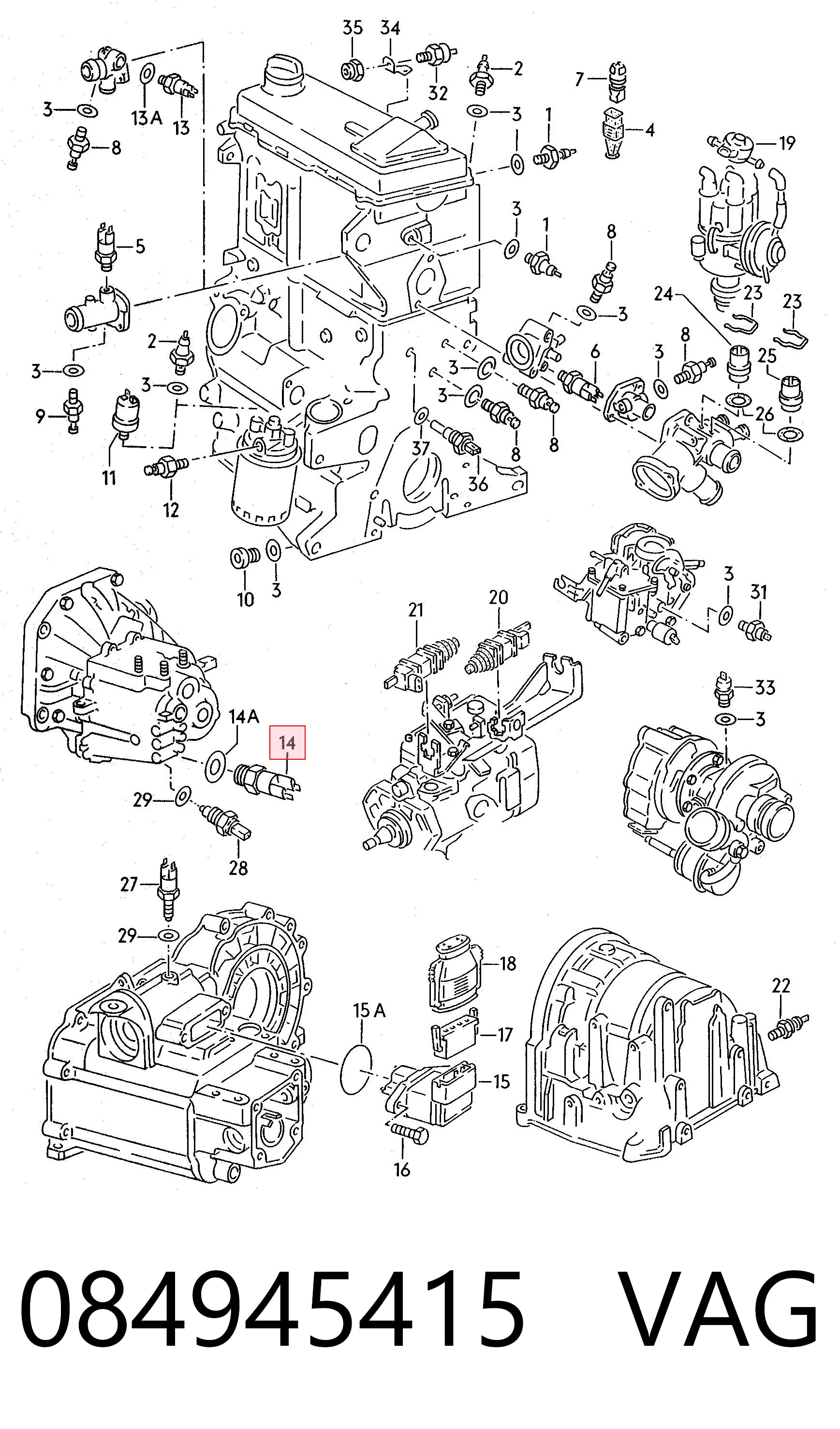 Датчик включения фонарей заднего хода на Volkswagen Jetta V 1K2