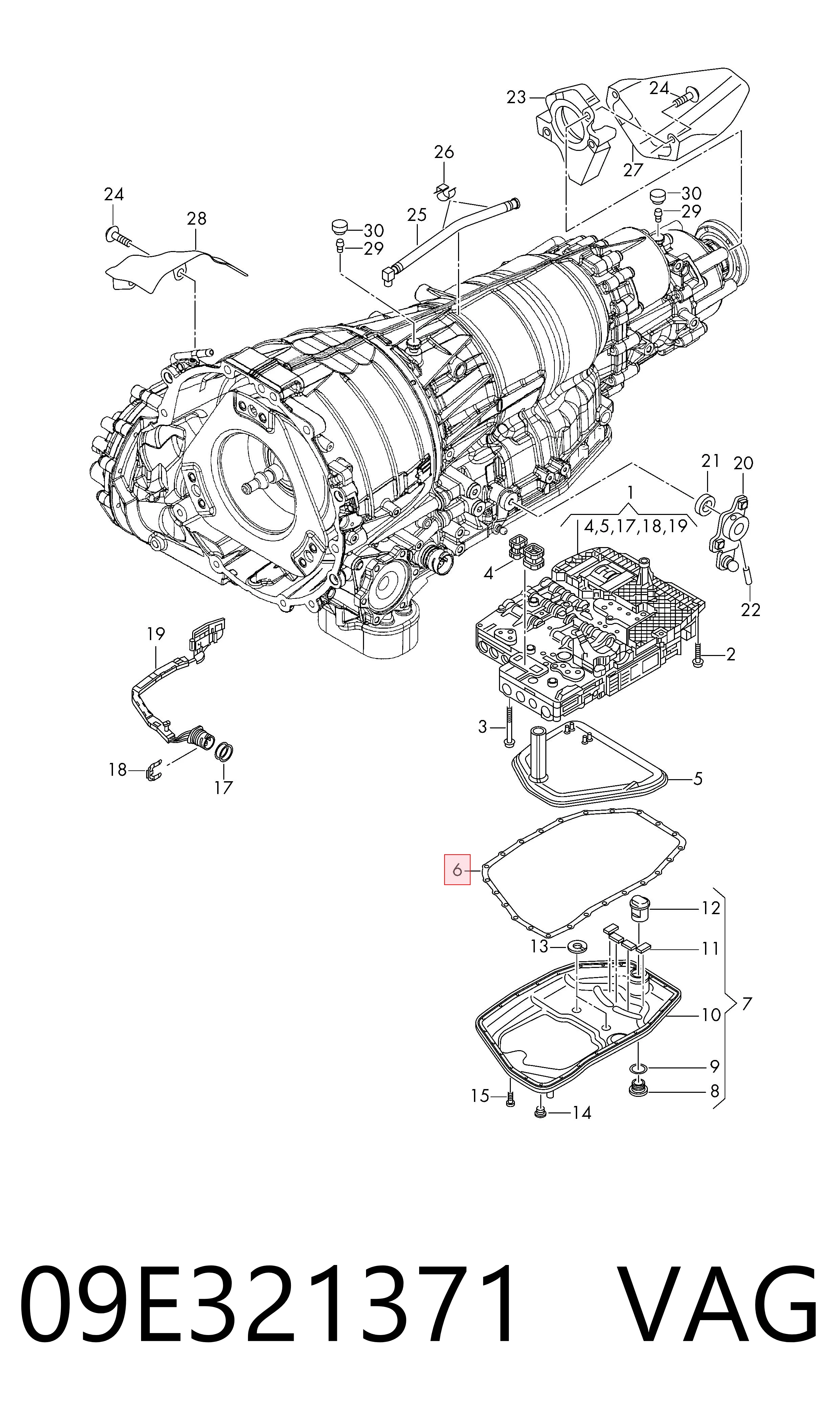 1068303012 ZF Parts Прокладка поддона АКПП/МКПП