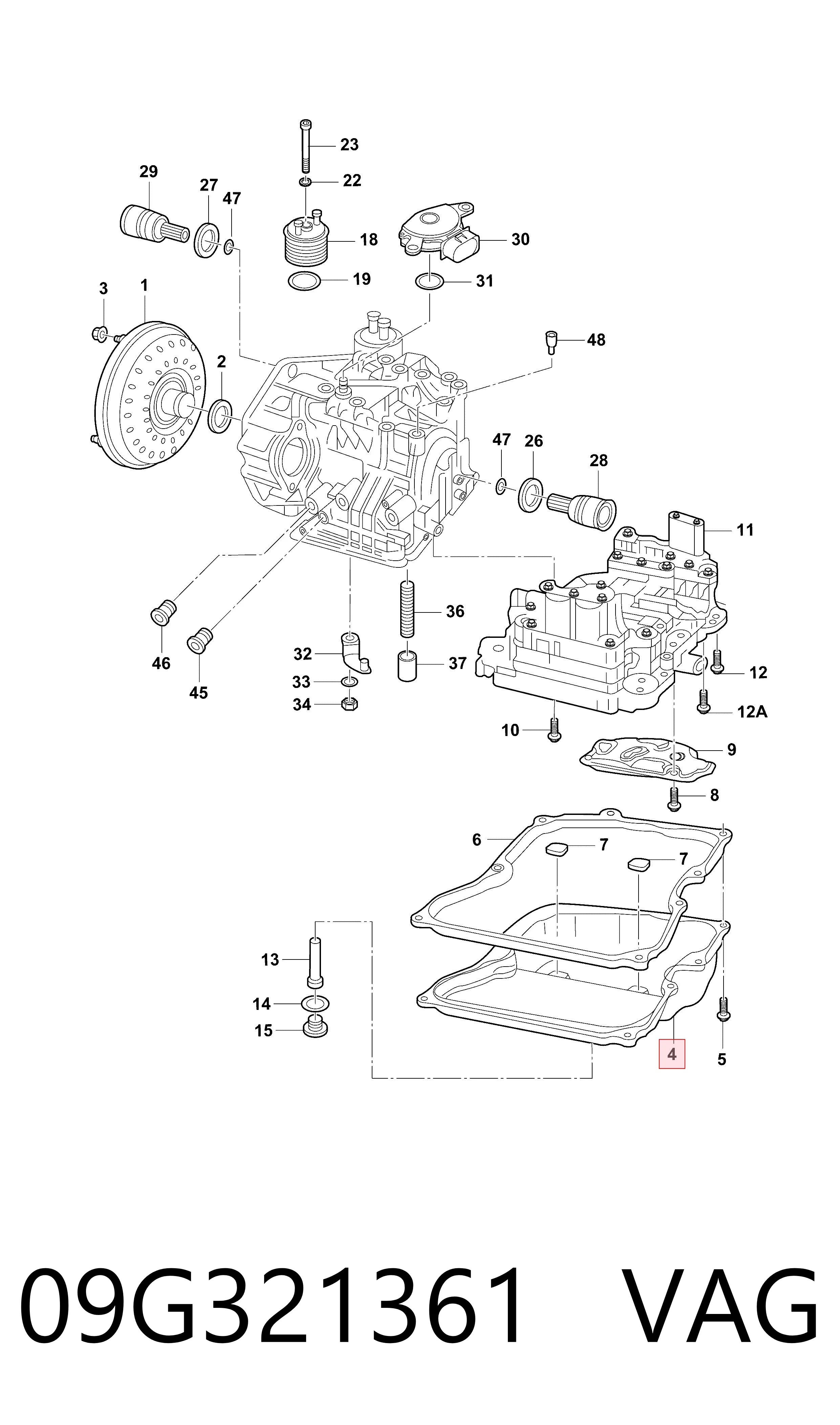 09G321361 VAG Поддон АКПП