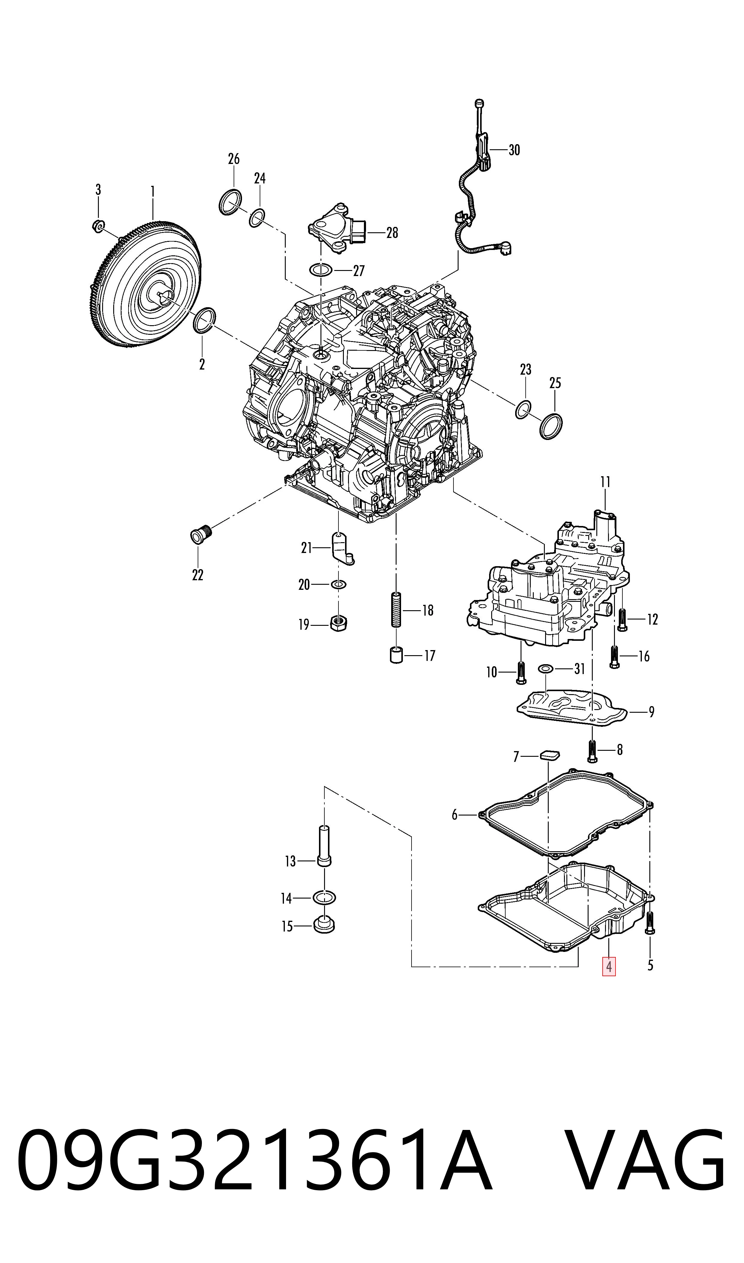 09G321361A VAG Поддон АКПП