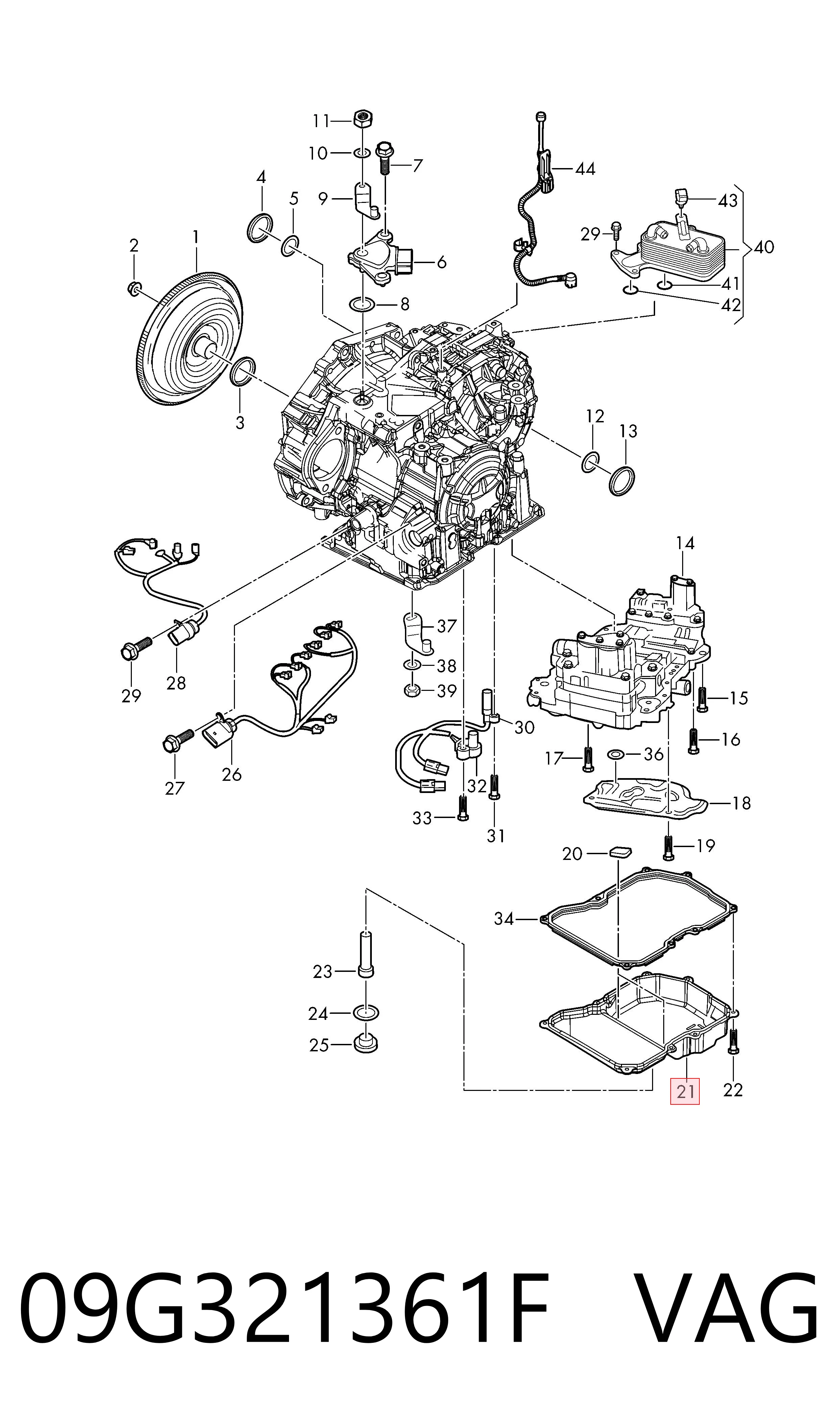 09G321361F VAG Поддон АКПП