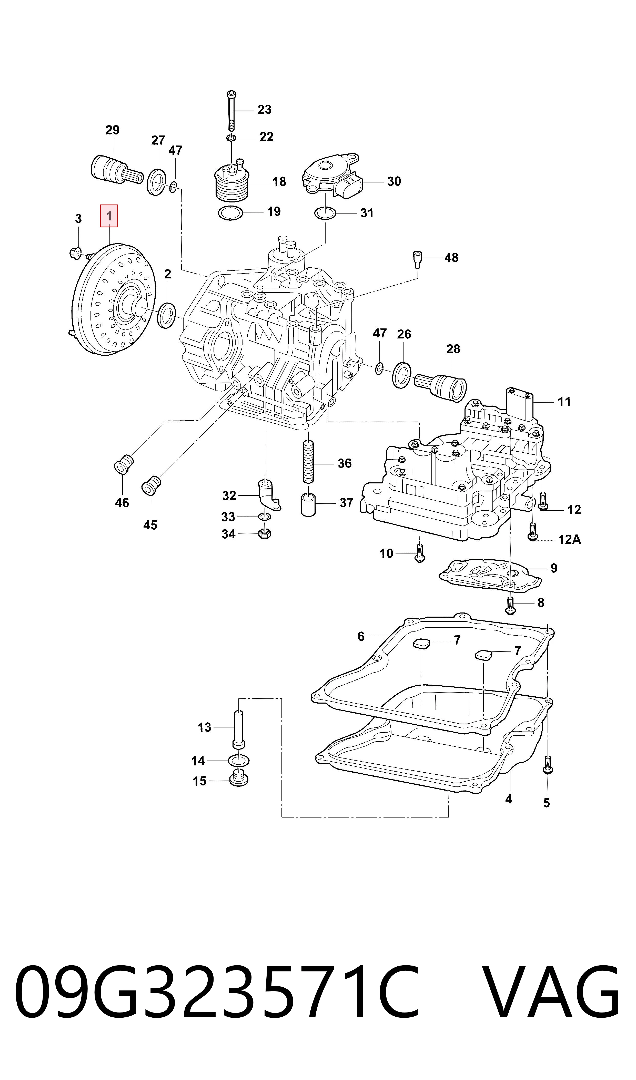 09G323571C VAG Гидротрансформатор автоматической коробки передач